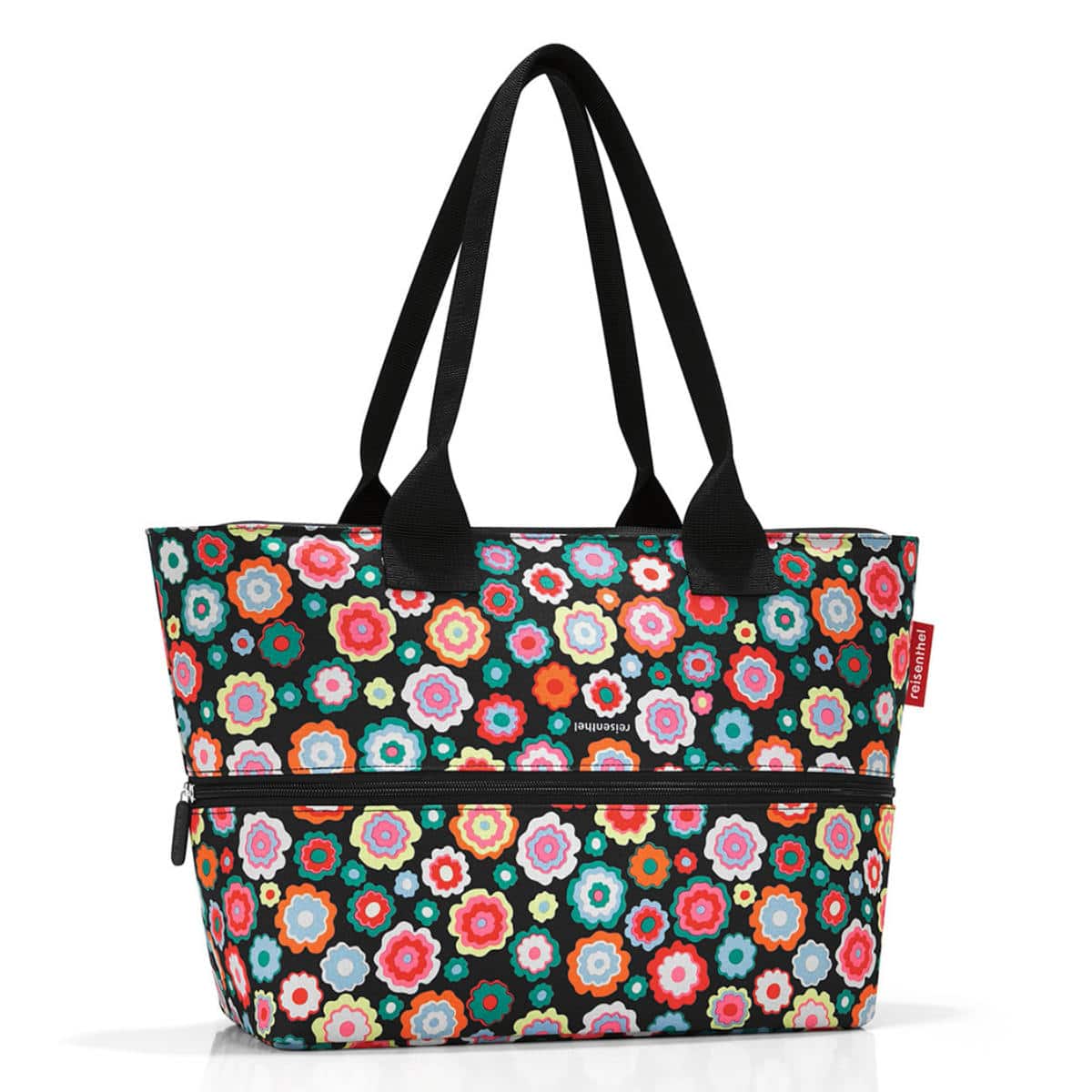 ショッピングバッグ reisenthel SHOPPER E1 HAPPY FLOWERS （ トートバッグ エコバッグ バッグ レディース ライゼンタール かばん 鞄 カバン 手提げ 花柄 マチ広 ファスナー式 ポケット付き おしゃれ ）