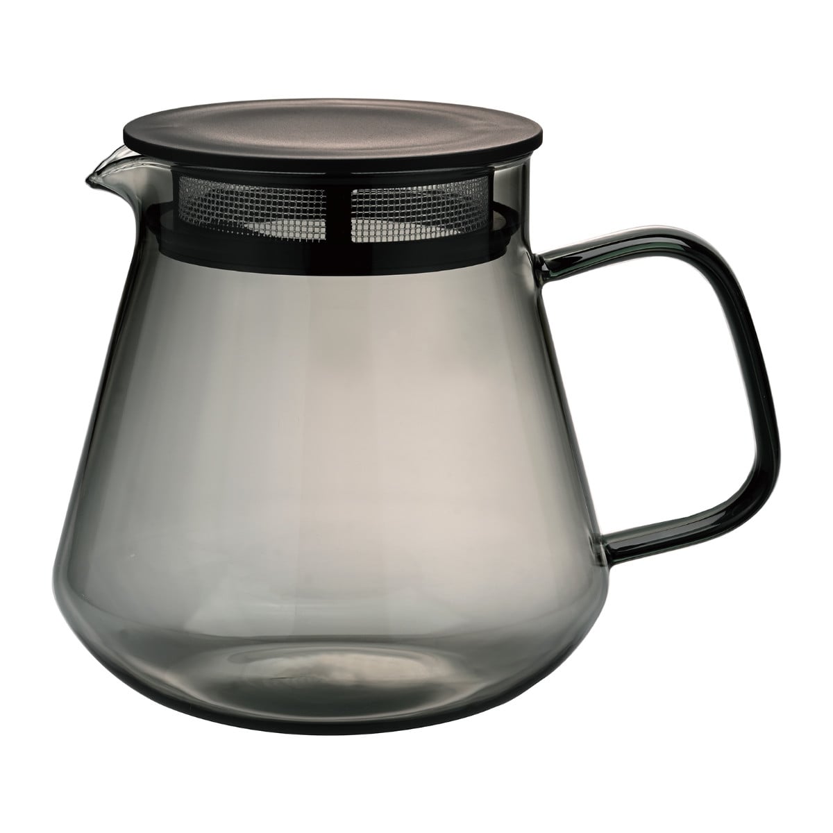 ハリオ ティー&コーヒーサーバー 600ml HARIO COLORS 耐熱ガラス （ 電子レンジ対応 ティーサーバー コーヒーサーバー ティーポット 紅茶 ティー コーヒー 珈琲 お茶 ガラス アイス ホット 耐熱 メッシュフィルター付き おしゃれ ） 【グレー】