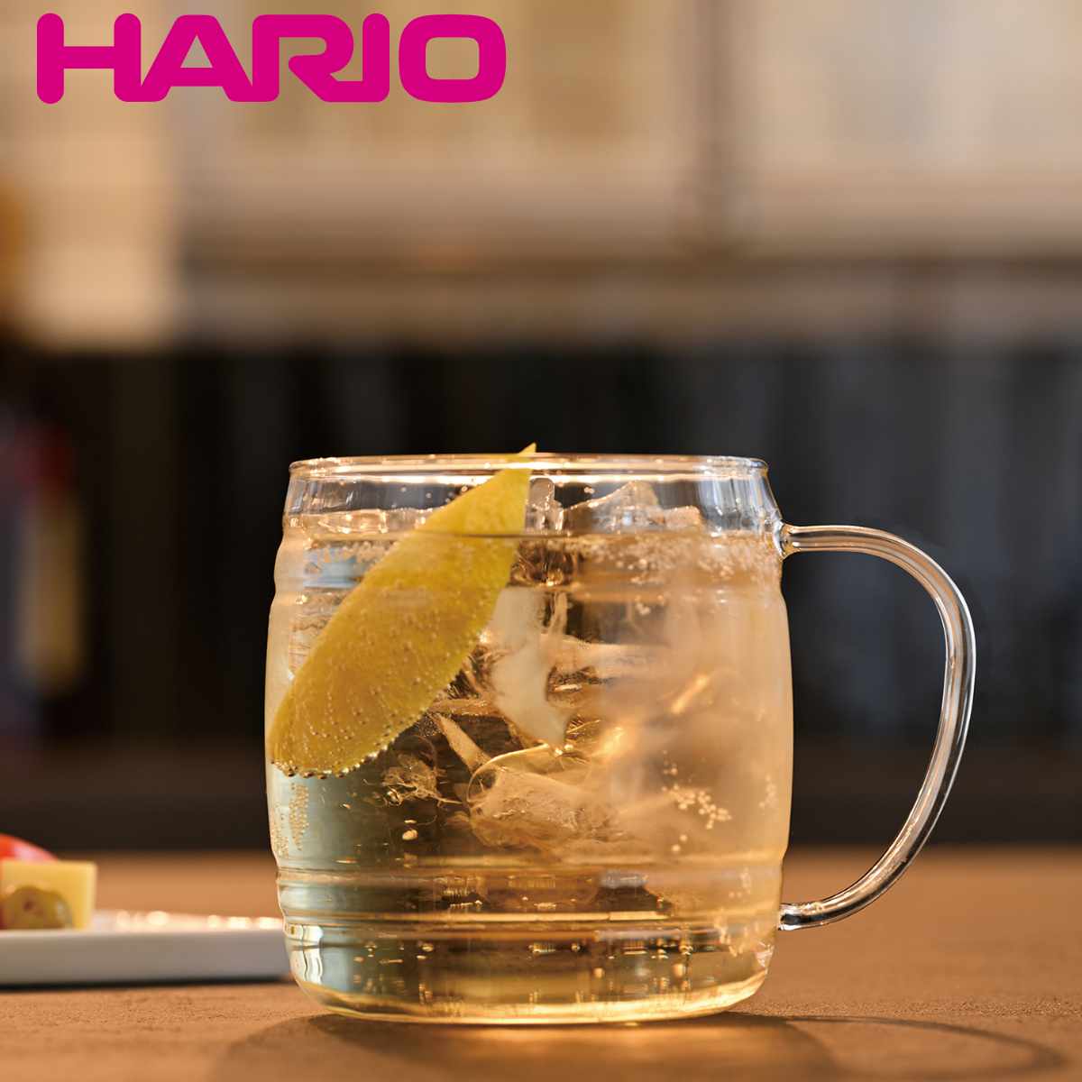 ハリオ グラス 620ml 樽型 耐熱ガラス （ HARIO 食洗機対応 電子レンジ対応 ジョッキ カップ コップ ガラス アイス ホット ドリンク 耐熱 樽 アルコール お酒 おしゃれ ）