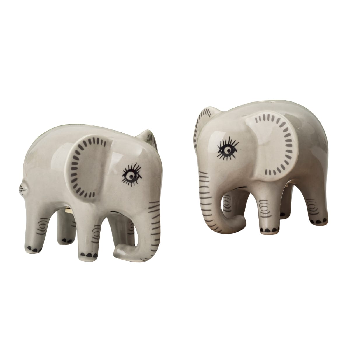調味料入れ Hannah Turner 塩コショウ入れ ゾウ （ ハンナターナー 塩こしょう入れ 調味料ケース アニマル 動物 陶器 可愛い おしゃれ ミニ コンパクト 塩 胡椒 ソルト ペッパー セット ペア 卓上 容器 入れ ）