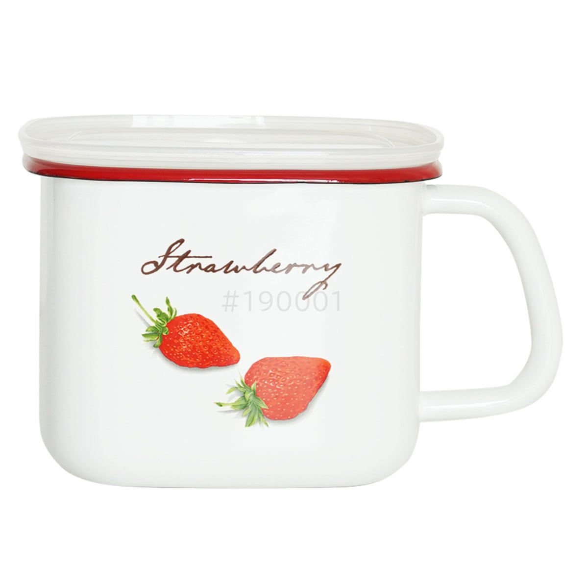 保存容器 1.5L ストロベリーシリーズ 角型ストックポット Honey Ware （ 富士ホーロー 密閉 琺瑯 味噌ポット ホーロー オーブン対応 IH対応 ガス対応 味噌入れ ストッカー 食品保存 琺瑯容器 ほうろう 蓋 おしゃれ かわいい 1500ml ）