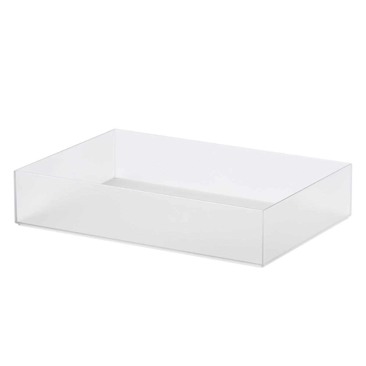 収納ボックス タイディアップボックス S3725 浅型 （ 幅25×奥行37.1×高さ7.5cm 小物入れ 収納 積み重ね オープンシェルフ オープンラック 文房具 キッチン ランドリー 小物 小物収納 小物ケース 整理整頓 仕分け 棚 ） 【クリア】