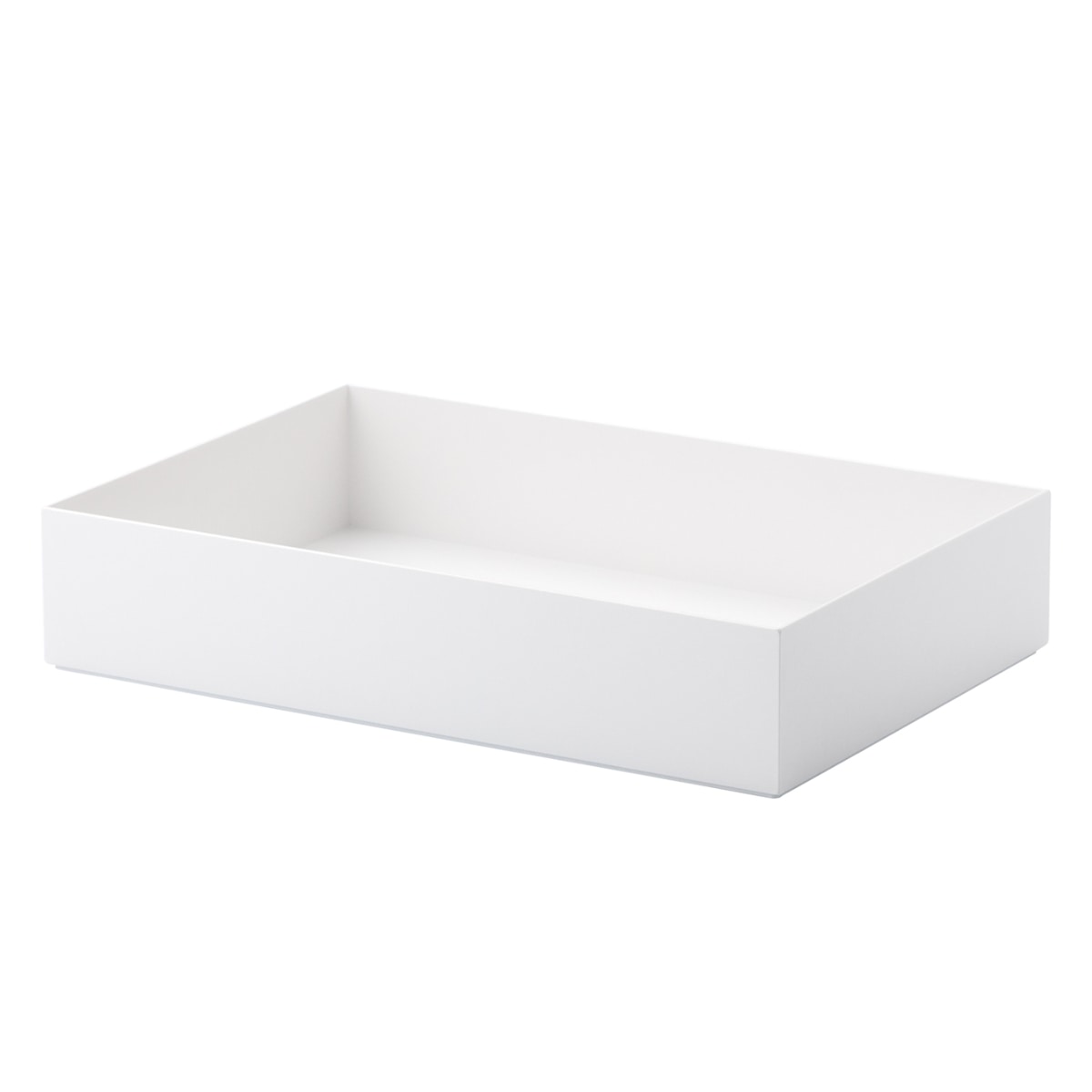 収納ボックス タイディアップボックス S3725 浅型 （ 幅25×奥行37.1×高さ7.5cm 小物入れ 収納 積み重ね オープンシェルフ オープンラック 文房具 キッチン ランドリー 小物 小物収納 小物ケース 整理整頓 仕分け 棚 ） 【ホワイト】