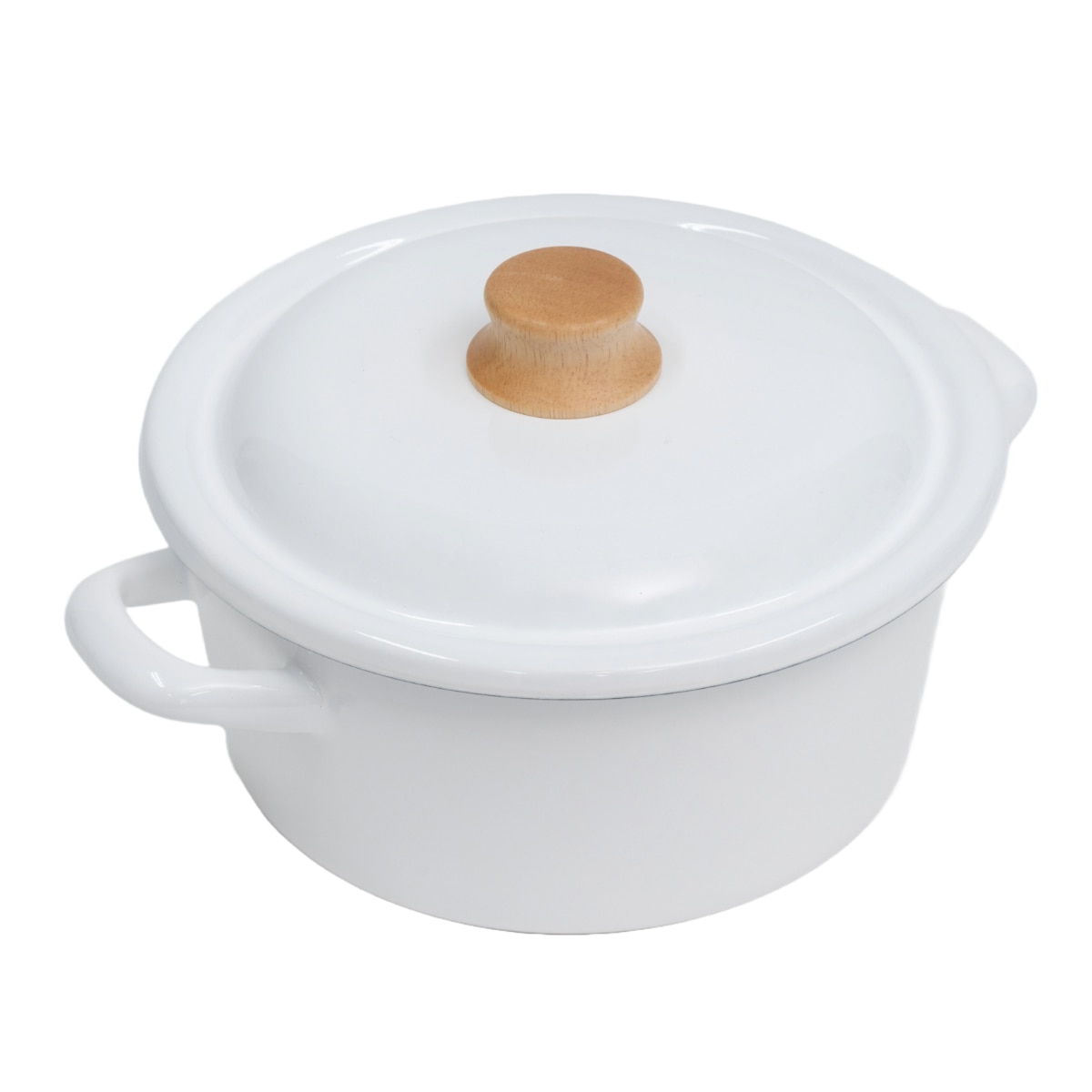 キャセロール 20cm IH対応 Cotton Plus 富士ホーロー Honey Ware （ ハニーウェア ガス火対応 両手鍋 琺瑯鍋 20センチ オーブン対応 ホーローココット ほうろう鍋 蓋付き 注ぎ口 目盛り付き 両手なべ 調理器具 おしゃれ ） 【ホワイト】