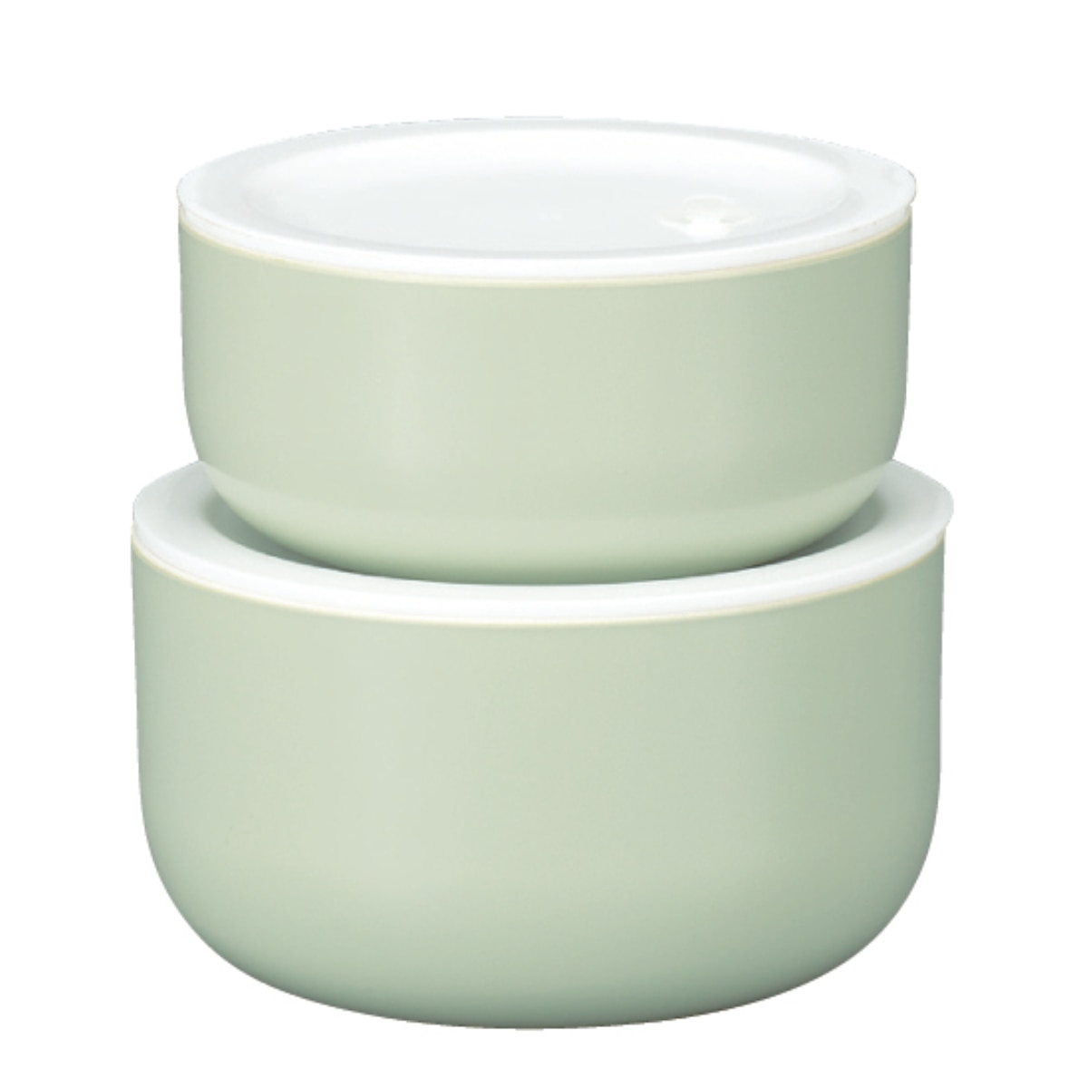保存容器 さっと洗える保存容器 丸 2個セット （ プラスチック 密閉 日本製 食洗機対応 電子レンジ対応 255ml 420ml フードケース コンテナ 弁当箱 常備菜 つくり置き フルーツ おかず おしゃれ かわいい 丸型 ） 【ピスタチオ】