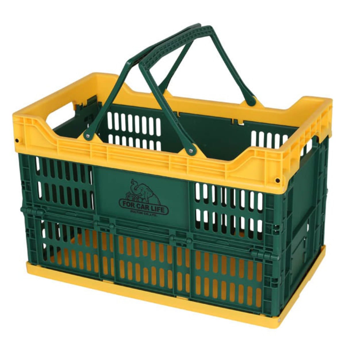 DULTON バスケット フォールディング メッシュストレージ 30L （ ダルトン 幅48×奥行28×高さ31cm かご カゴ 折りたたみ 積み重ね 小物収納 頑丈 収納 アウトドア キャンプ 小物入れ おしゃれ 丈夫 ガーデニング ランドリー 衣類 ） 【グリーン】