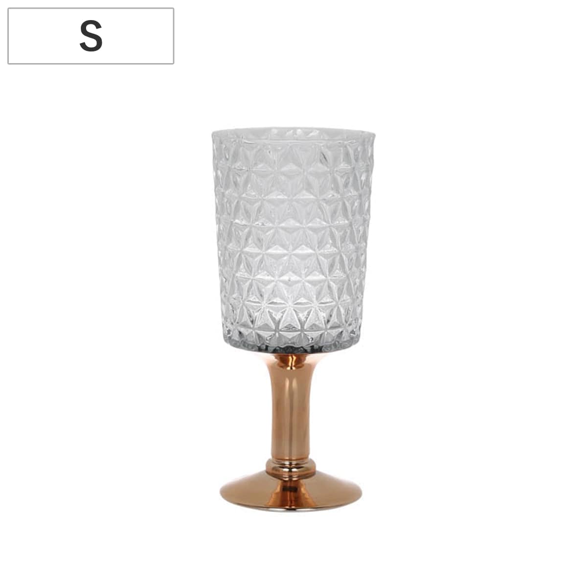 ダルトン 花瓶 ガラスベース ダイアモンド S （ 花びん 花器 ベース フラワーベース フラワー 花 飾る スタンド型 スタンド スタンド型フラワーベース ハンドメイド ガラス ガラス製 クリア ゴールド ）