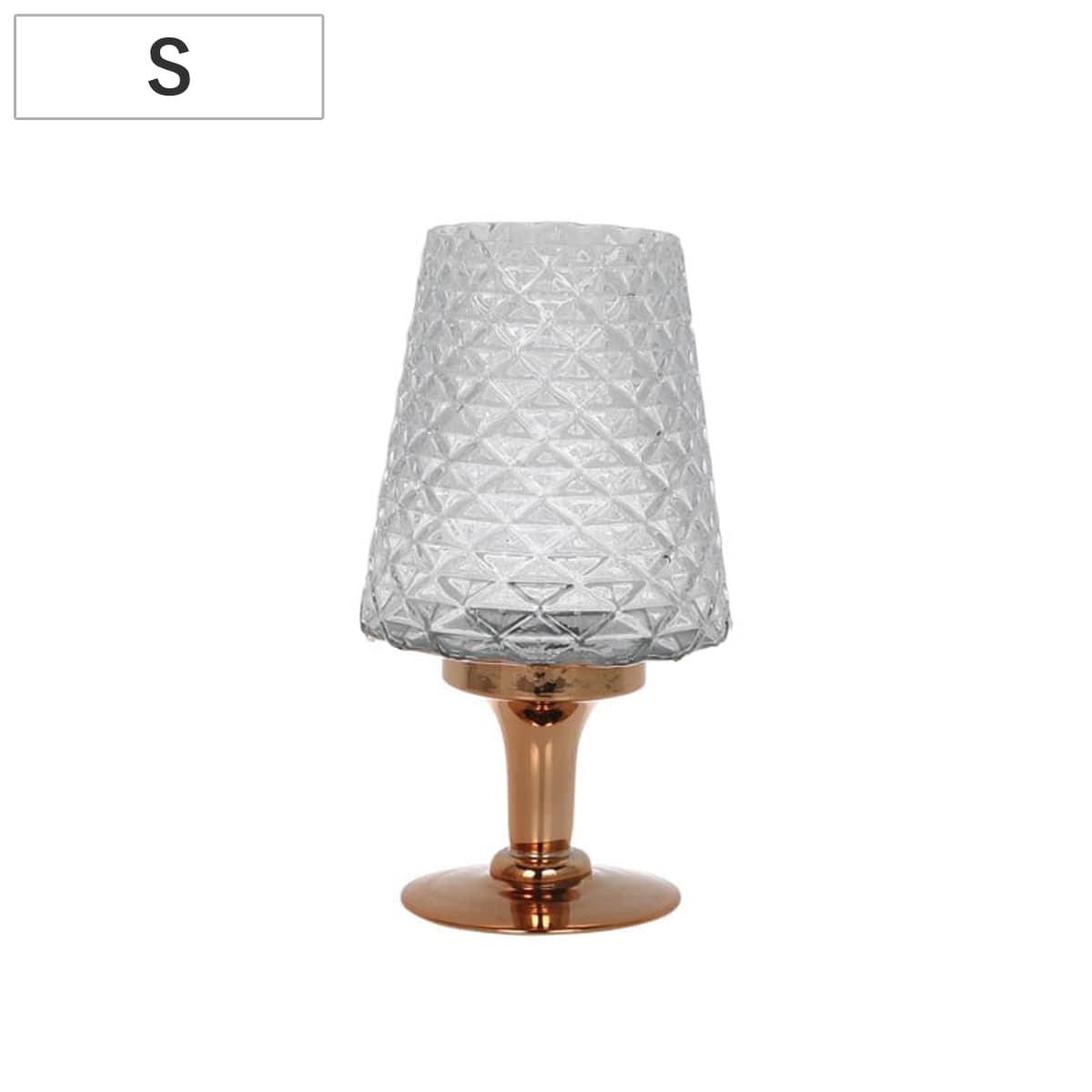 ダルトン 花瓶 ガラスベース ダイアモンド S （ 花びん 花器 ベース フラワーベース フラワー 花 飾る スタンド型 スタンド スタンド型フラワーベース ハンドメイド ガラス ガラス製 クリア ゴールド ）