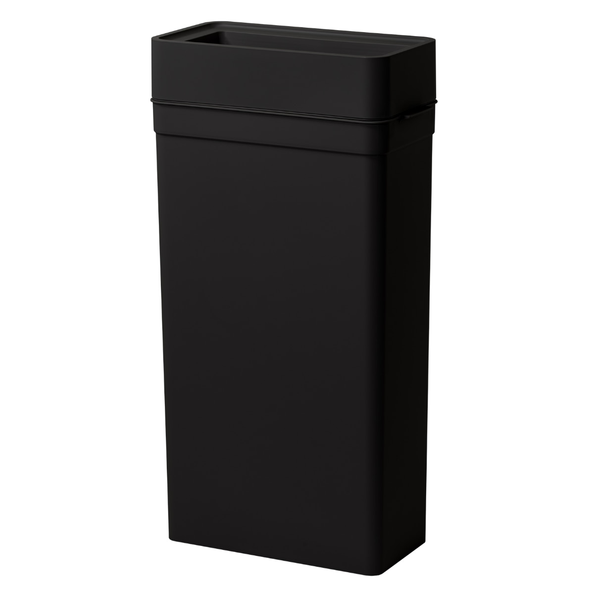 ゴミ箱 25L マルチパーパスビン （ ごみ箱 25リットル オープンタイプ スリム 隙間 17cm 分別 キッチン リビング 袋止め付き ゴミ袋が見えない シンプル 角型 日本製 ） 【ブラック】