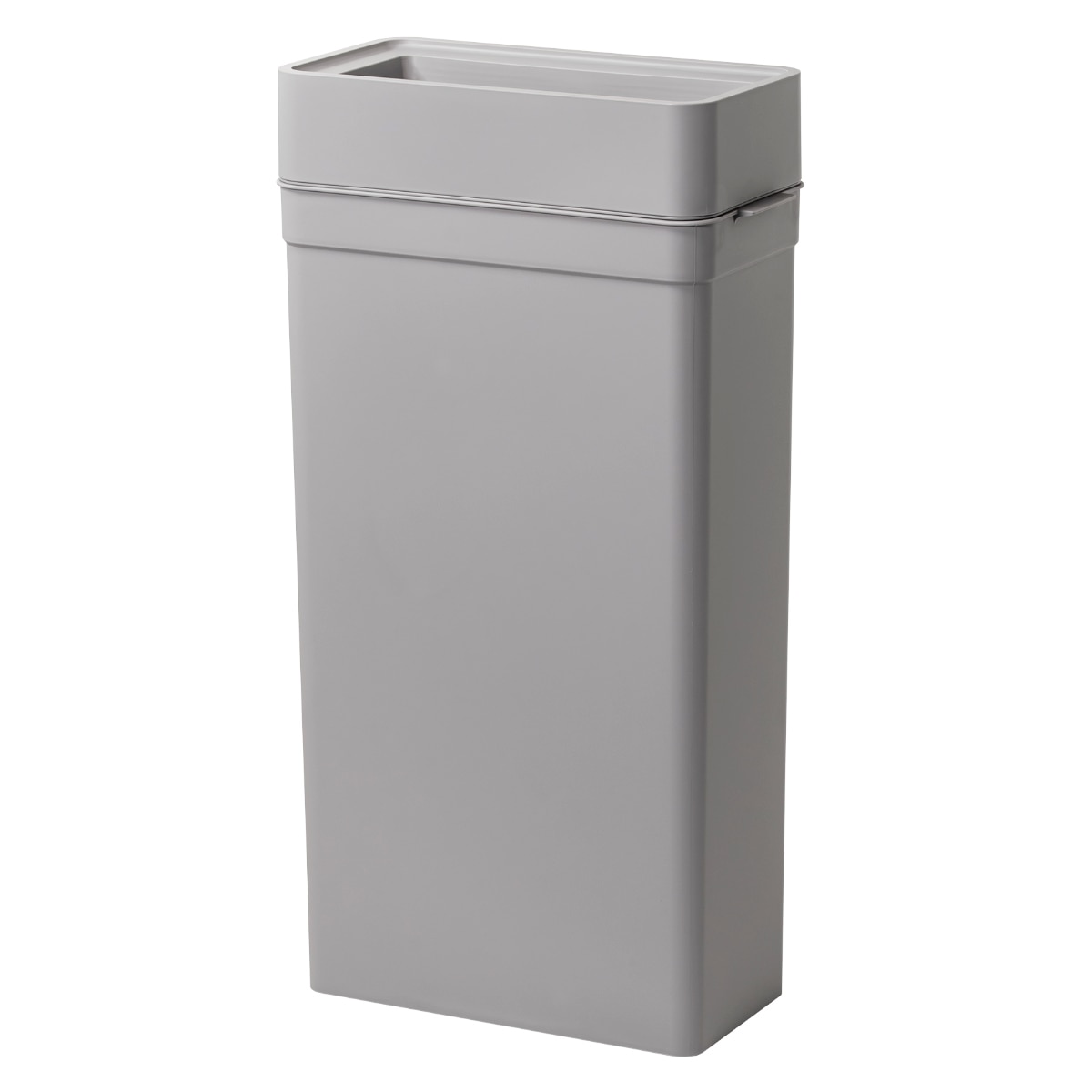 ゴミ箱 25L マルチパーパスビン （ ごみ箱 25リットル オープンタイプ スリム 隙間 17cm 分別 キッチン リビング 袋止め付き ゴミ袋が見えない シンプル 角型 日本製 ） 【グレー】