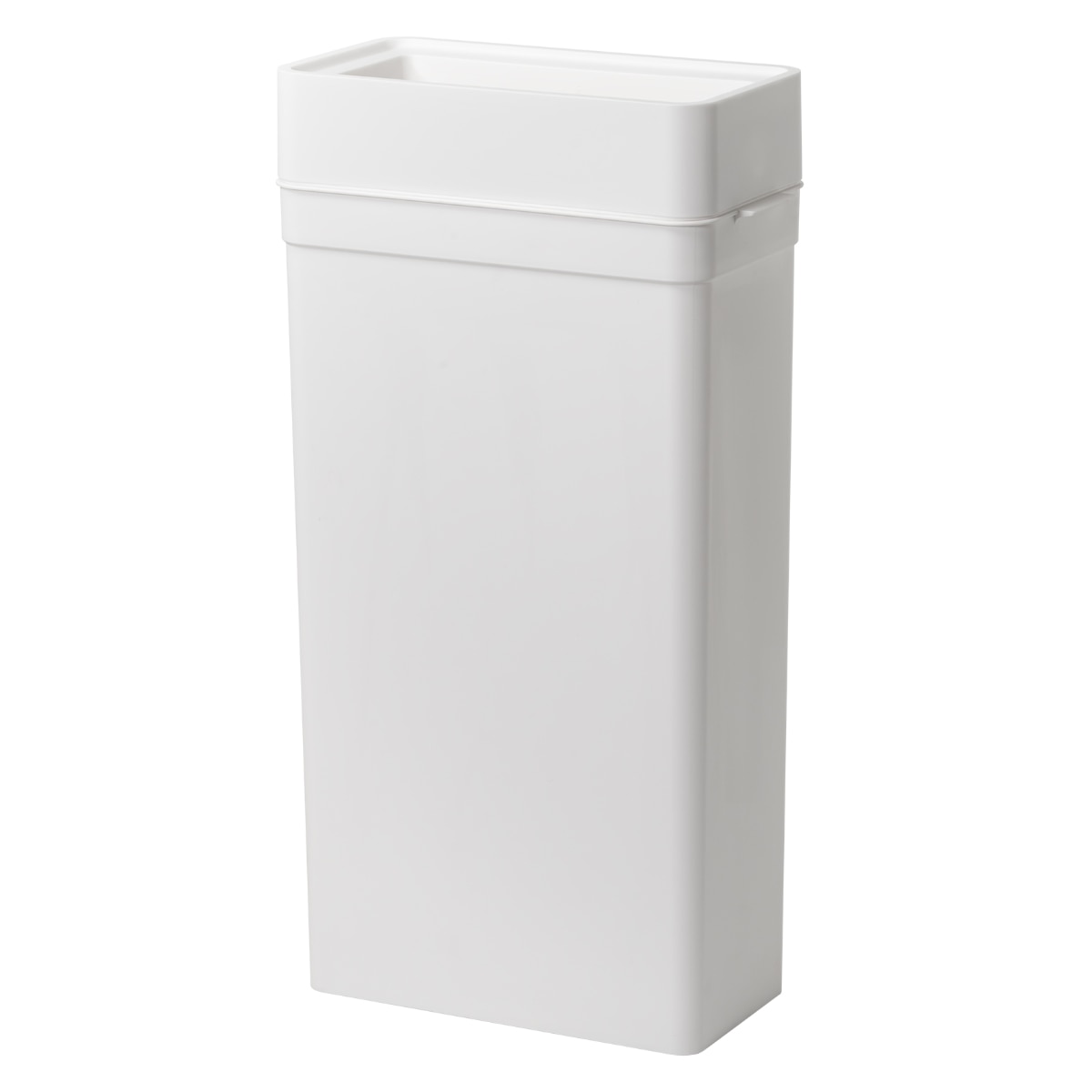 ゴミ箱 25L マルチパーパスビン （ ごみ箱 25リットル オープンタイプ スリム 隙間 17cm 分別 キッチン リビング 袋止め付き ゴミ袋が見えない シンプル 角型 日本製 ） 【ホワイト】