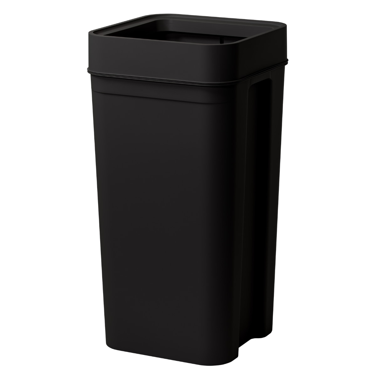 ゴミ箱 45L マルチパーパスビン （ ごみ箱 45リットル オープンタイプ 大容量 角型 分別 キッチン リビング 袋止め付き ゴミ袋が見えない シンプル 日本製 ） 【ブラック】