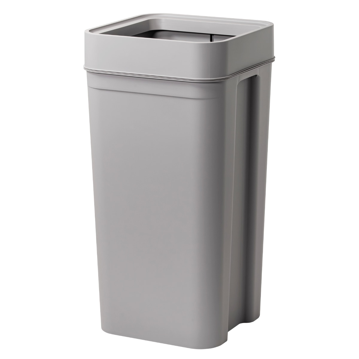 ゴミ箱 45L マルチパーパスビン （ ごみ箱 45リットル オープンタイプ 大容量 角型 分別 キッチン リビング 袋止め付き ゴミ袋が見えない シンプル 日本製 ） 【グレー】