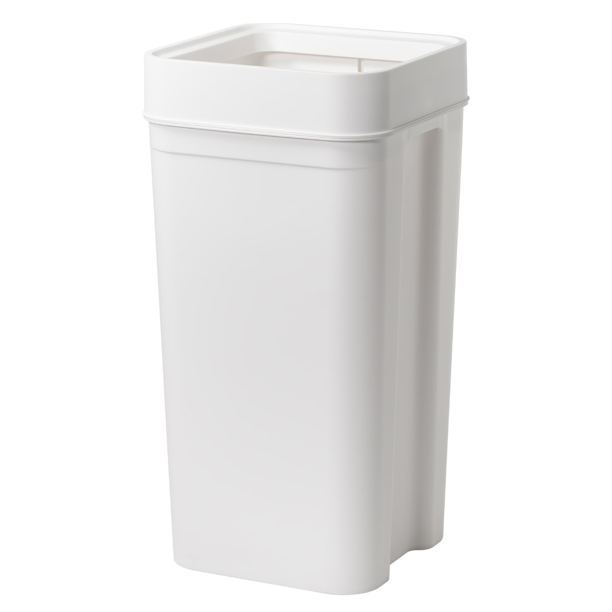 ゴミ箱 45L マルチパーパスビン （ ごみ箱 45リットル オープンタイプ 大容量 角型 分別 キッチン リビング 袋止め付き ゴミ袋が見えない シンプル 日本製 ） 【ホワイト】