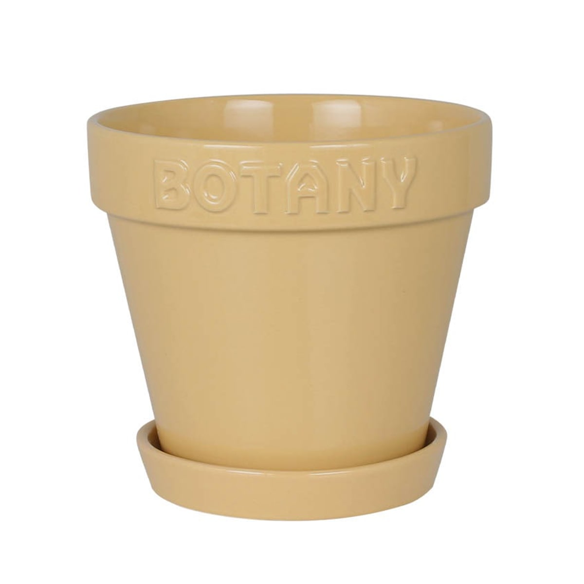 ダルトン 植木鉢 ボタニーポット 6号鉢 ガーデンポット （ DULTON プランター プラントポット 植物用ポット 鉢 花器 鉢カバー ポット セラミック 丸 植木鉢カバー 花 水抜き穴付き 受け皿 植物 観葉植物 園芸 直植え おしゃれ ） 【ベージュ】