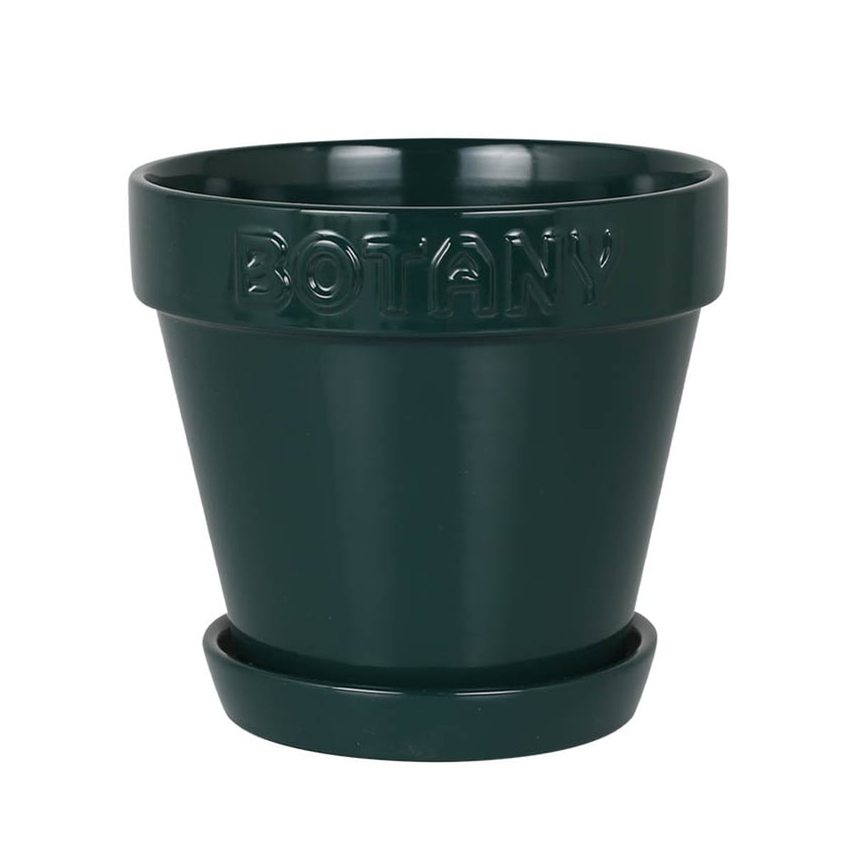 ダルトン 植木鉢 ボタニーポット 6号鉢 ガーデンポット （ DULTON プランター プラントポット 植物用ポット 鉢 花器 鉢カバー ポット セラミック 丸 植木鉢カバー 花 水抜き穴付き 受け皿 植物 観葉植物 園芸 直植え おしゃれ ） 【グリーン】