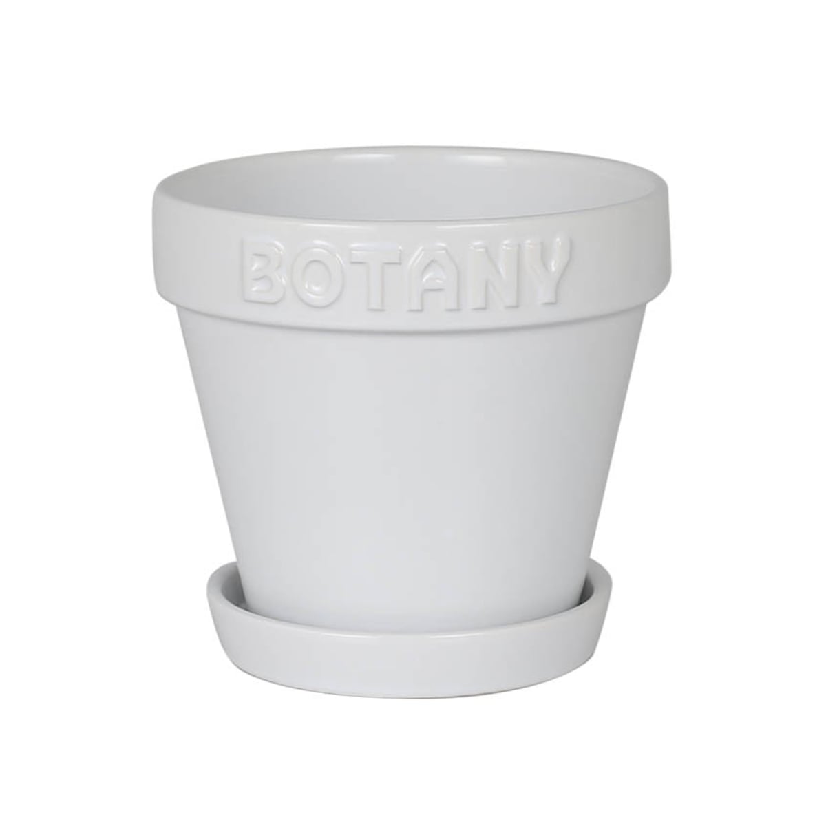 ダルトン 植木鉢 ボタニーポット 5号鉢 ガーデンポット （ DULTON プランター プラントポット 植物用ポット 鉢 花器 鉢カバー ポット セラミック 丸 植木鉢カバー 花 水抜き穴付き 受け皿 植物 観葉植物 園芸 直植え おしゃれ ） 【ホワイト】