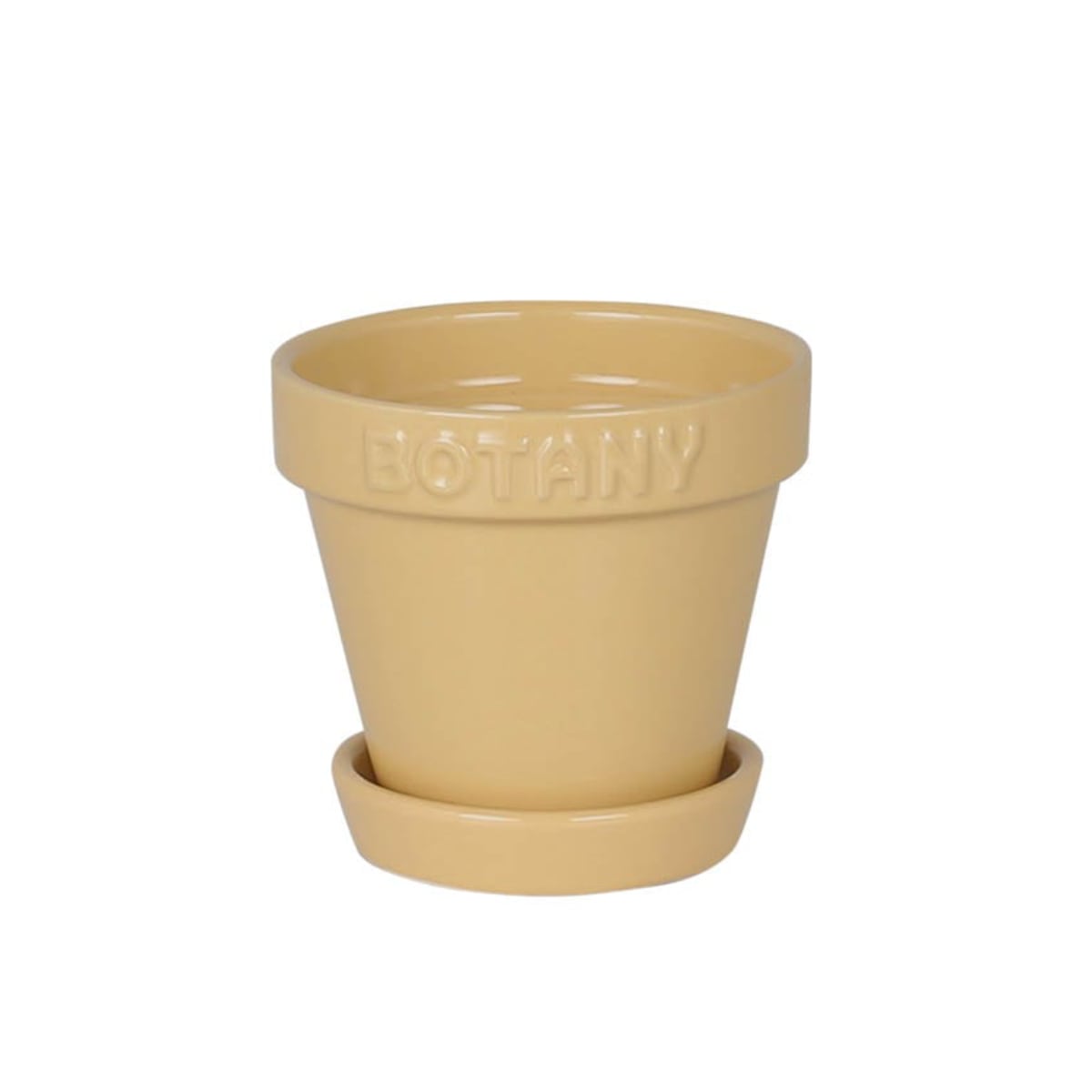 ダルトン 植木鉢 ボタニーポット 3号鉢 ガーデンポット （ DULTON プランター プラントポット 植物用ポット 鉢 花器 鉢カバー ポット セラミック 丸 植木鉢カバー 花 水抜き穴付き 受け皿 植物 観葉植物 園芸 直植え おしゃれ ） 【ベージュ】