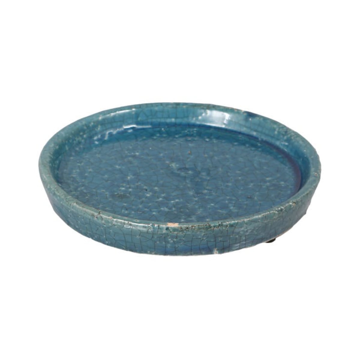 ダルトン 受け皿 カラーグレイズドソーサー 直径16cn （ DULTON ソーサー 受皿 ソーサーのみ ソーサー単体 鉢皿 プレート 鉢受け皿 植木鉢用皿 水受け 皿 植木鉢用 丸 丸型 鉢ポット テラコッタ トレー おしゃれ ） 【ミッドナイトブルー】