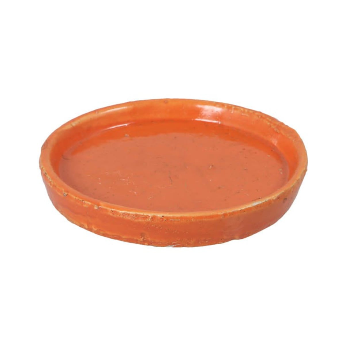 ダルトン 受け皿 カラーグレイズドソーサー 直径16cn （ DULTON ソーサー 受皿 ソーサーのみ ソーサー単体 鉢皿 プレート 鉢受け皿 植木鉢用皿 水受け 皿 植木鉢用 丸 丸型 鉢ポット テラコッタ トレー おしゃれ ） 【オレンジ】