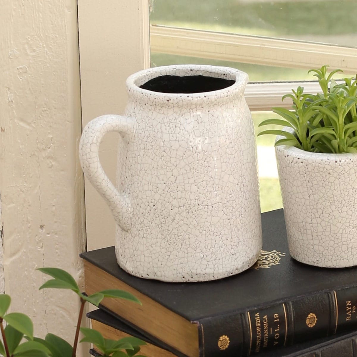 ダルトン グレイズド ジャグ ポットカバー （ フラワージャグポット 鉢カバー 鉢 カバー 植木鉢カバー プランターカバー 水差し 卓上 置く 植物 切花 園芸 インテリア ポット型 プランター 植木鉢 ガーデニング 観葉植物 おしゃれ ）