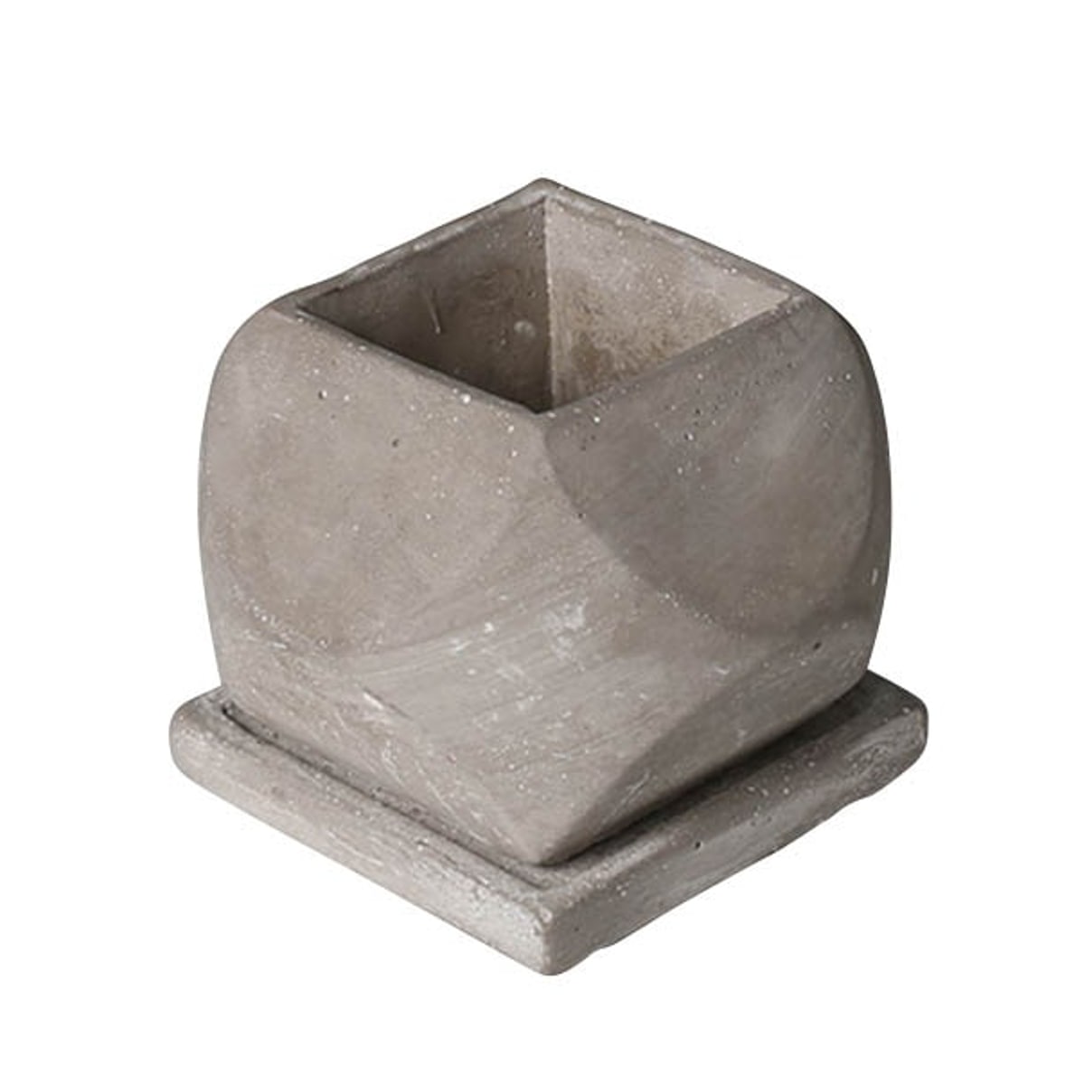 ダルトン 植木鉢 セメントポット ポリへドロン ガーデンポット （ フラワーポット プラントポット プランターポット 鉢 鉢植え セメント ポット 穴あり 水抜き穴 受け皿 受け皿付き インテリア 植え替え おしゃれ 観葉植物 ）