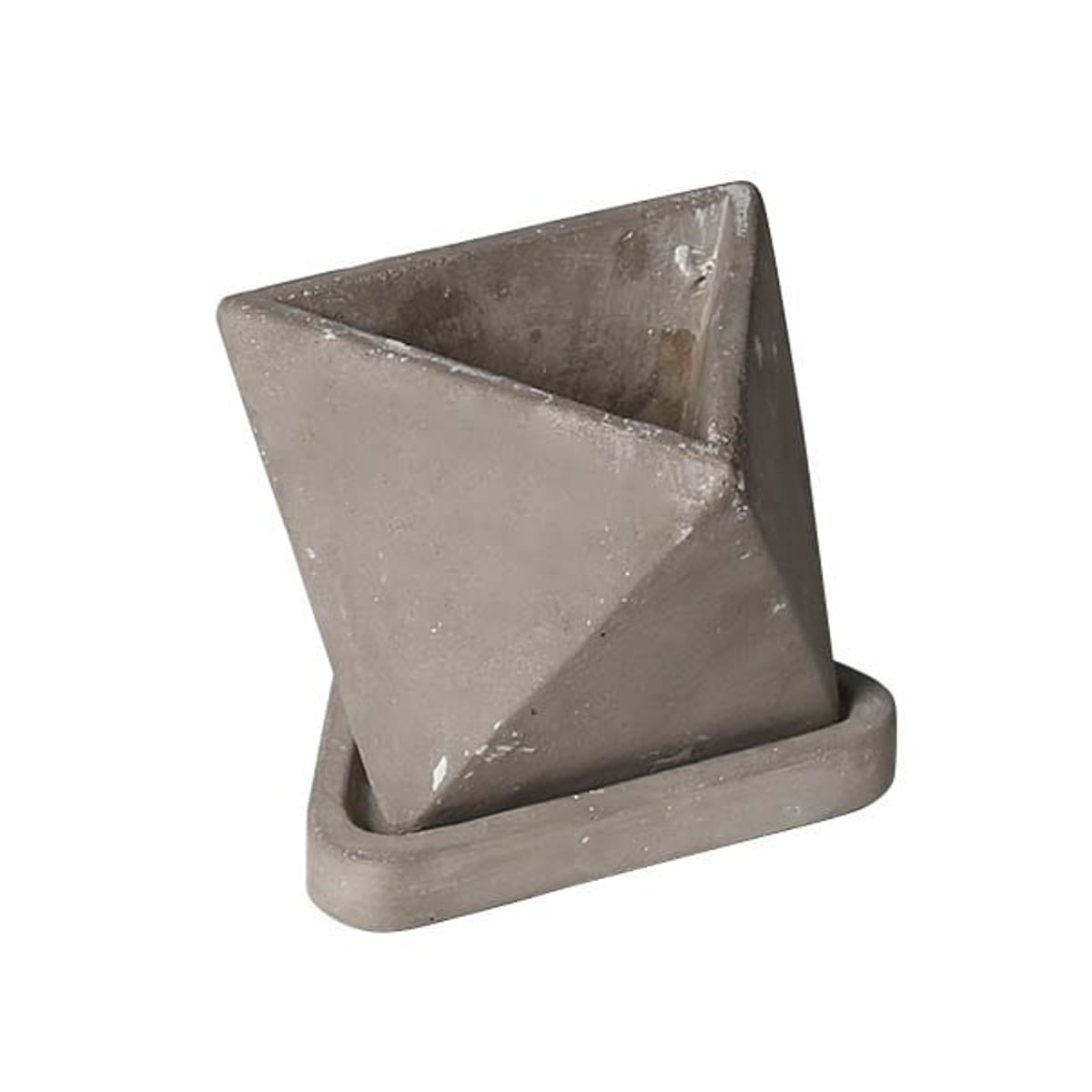 ダルトン 植木鉢 セメントポット トライアングル ガーデンポット （ フラワーポット プラントポット プランターポット 鉢 鉢植え セメント ポット 穴あり 水抜き穴 受け皿 受け皿付き インテリア 植え替え おしゃれ 観葉植物 ）