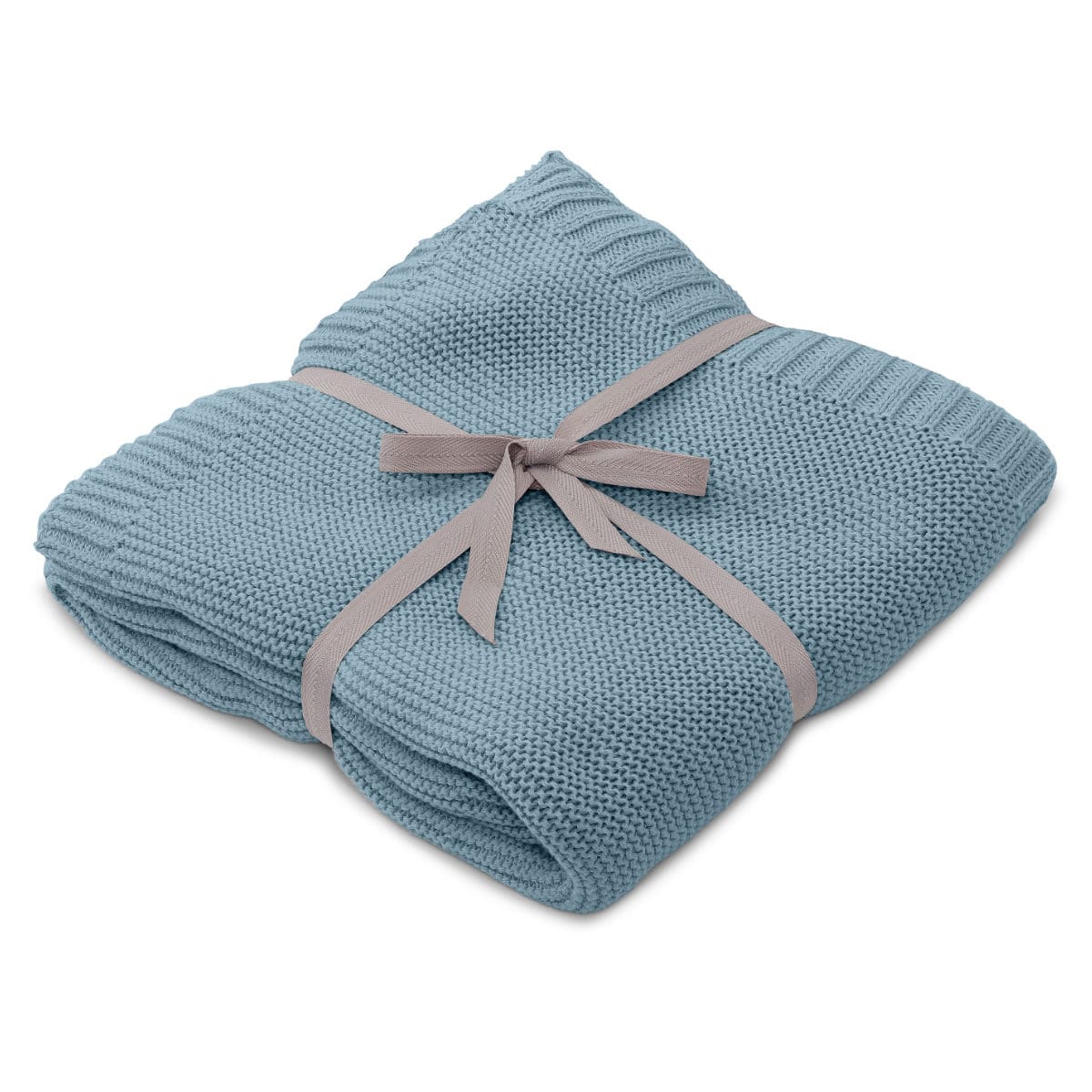 ブランケット vanillacopenhagen ベビー Knitted Blanket オーガニックコットン （ バニラコペンハーゲン ひざ掛け 膝掛け 洗える 洗濯可 オーガニック コットン ギフト プレゼント おしゃれ ） 【ミスティブルー】