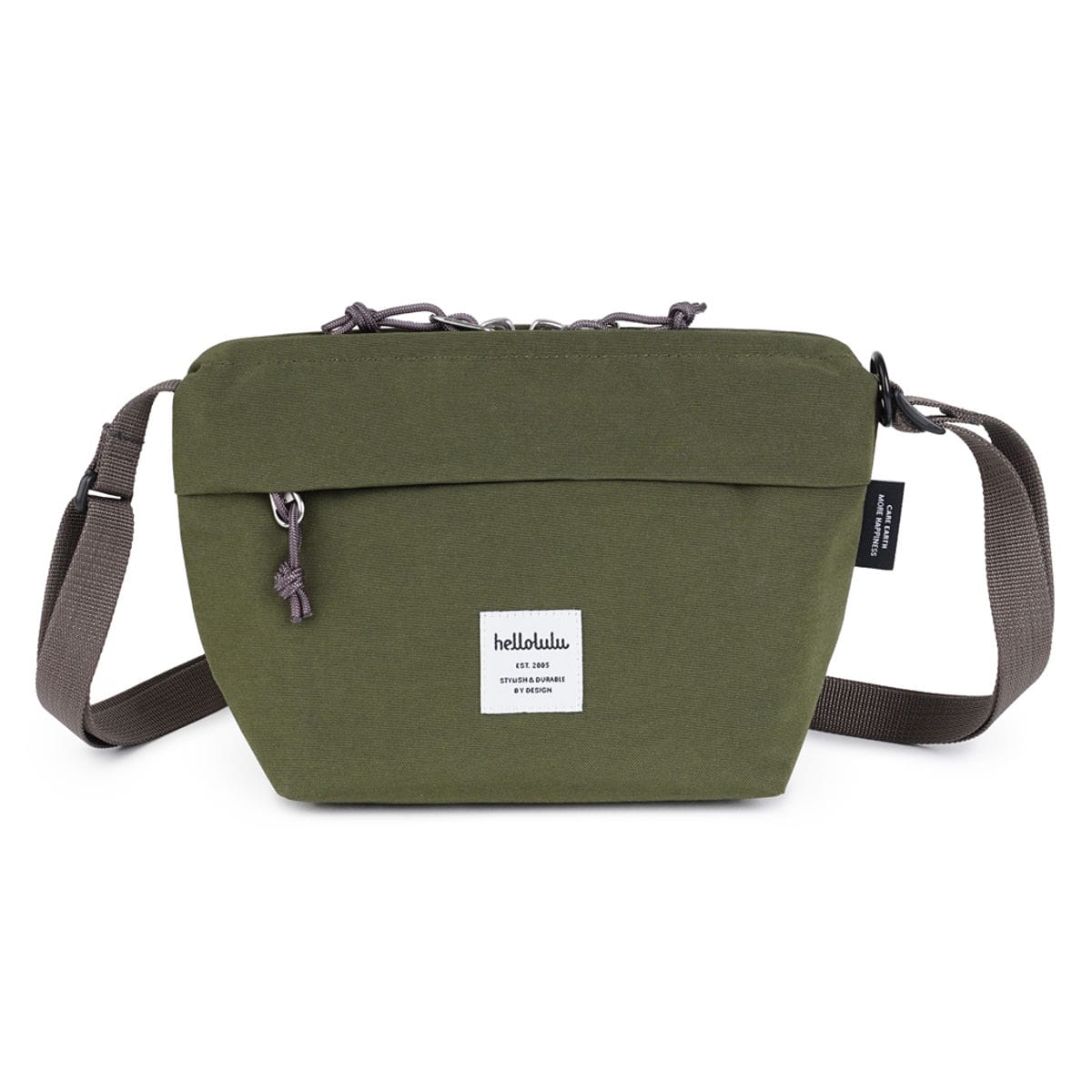 ボディバッグ Hellolulu LUNA 1.4L （ ハロルル ショルダーバッグ バッグ ミニショルダー 鞄 サコッシュ 斜め掛け ポシェット マチあり ポーチ 撥水加工 フェス アウトドア ポケット キークリップ おしゃれ ） 【CapuletOlive】