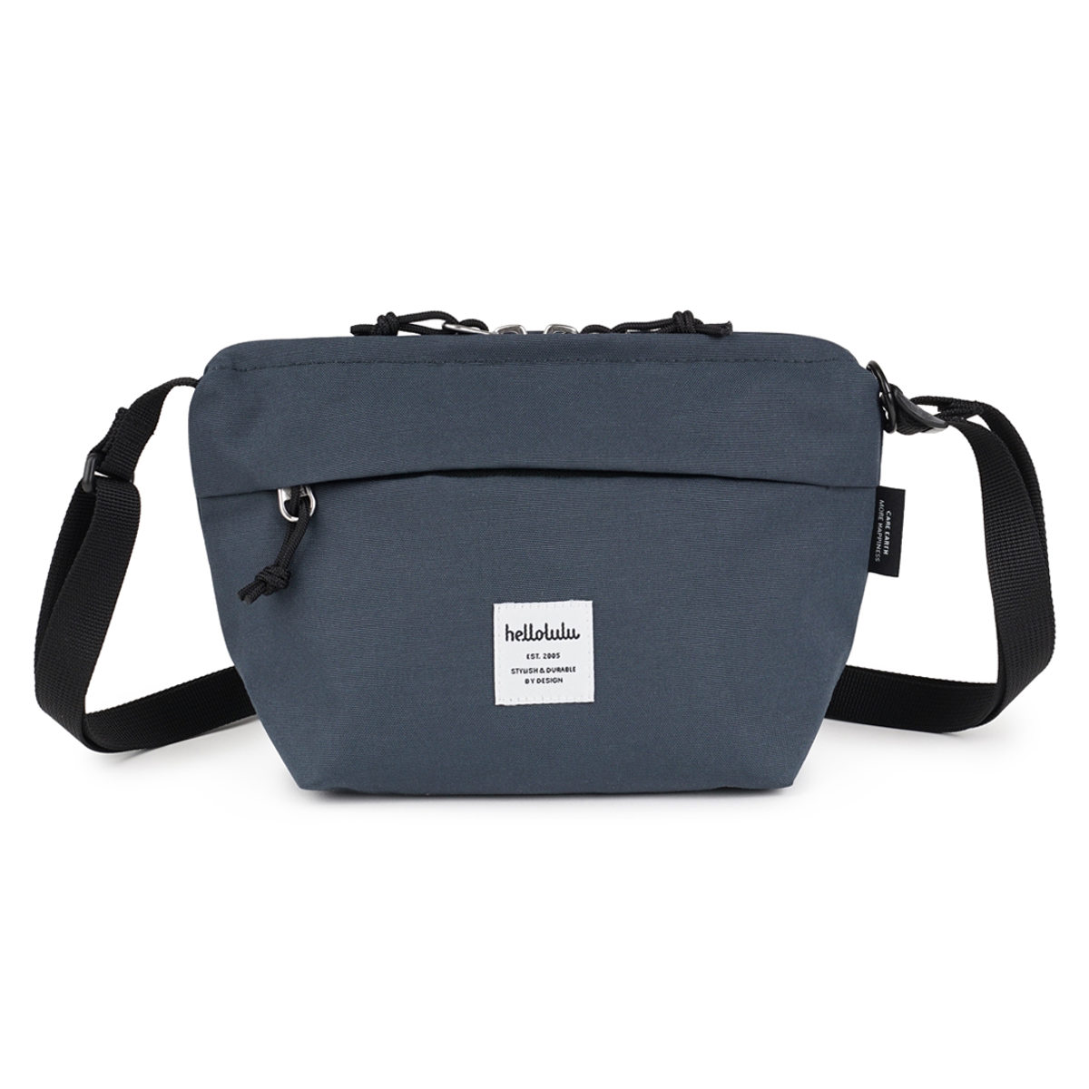 ボディバッグ Hellolulu LUNA 1.4L （ ハロルル ショルダーバッグ バッグ ミニショルダー 鞄 サコッシュ 斜め掛け ポシェット マチあり ポーチ 撥水加工 フェス アウトドア ポケット キークリップ おしゃれ ） 【DarkSapphire】