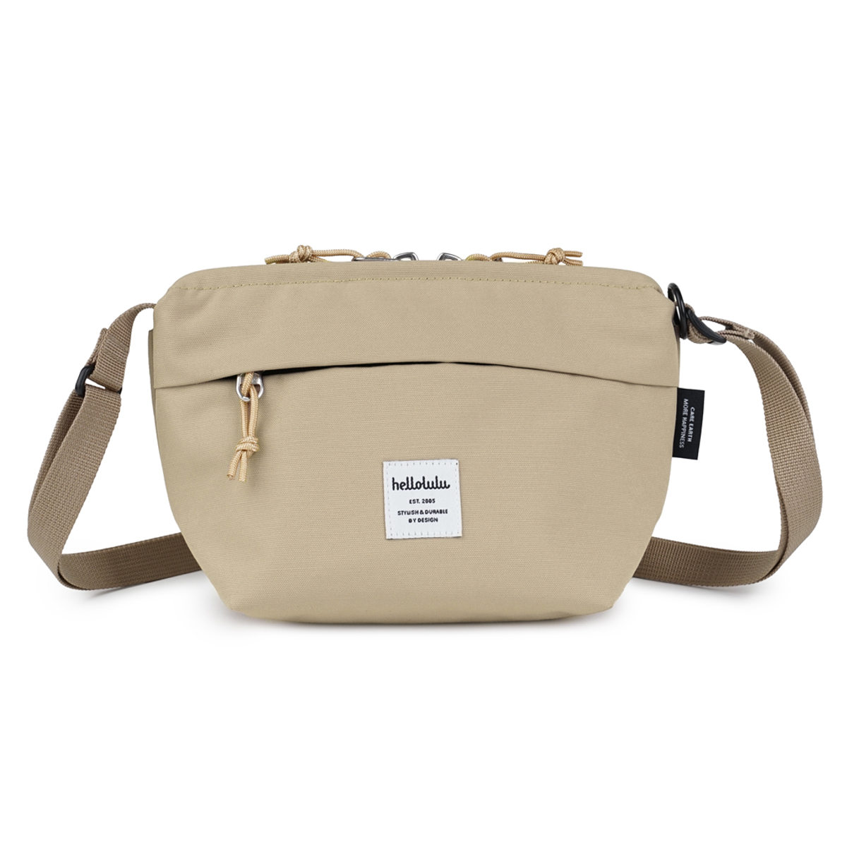 ボディバッグ Hellolulu LUNA 1.4L （ ハロルル ショルダーバッグ バッグ ミニショルダー 鞄 サコッシュ 斜め掛け ポシェット マチあり ポーチ 撥水加工 フェス アウトドア ポケット キークリップ おしゃれ ） 【FogKhaki】