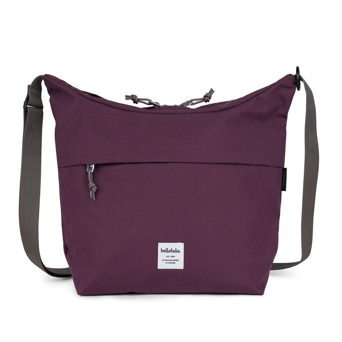 ボディバッグ hellolulu ルーカス LUCAS （ ハロルル ショルダーバッグ バッグ ショルダー 鞄 かばん 軽い 斜め掛け ボトル収納 ループ付き 撥水加工 フェス アウトドア ポケット キークリップ おしゃれ ） 【DarkPurple】