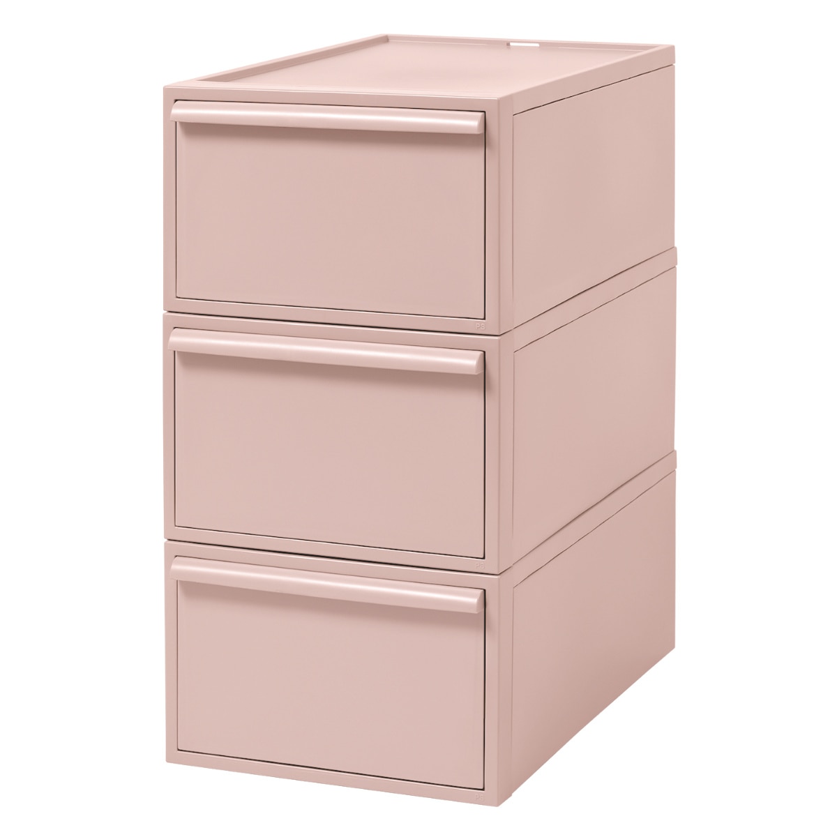 収納ケース ピンク 同色3個組 引き出し M 幅32×奥行52×高さ21.5cm クローゼットシステム （ 収納 クローゼット 衣類収納 収納ボックス 衣装ケース 積み重ね プラスチック 洋服 衣類 ケース おしゃれ 日本製 スタッキング 押入れ ）