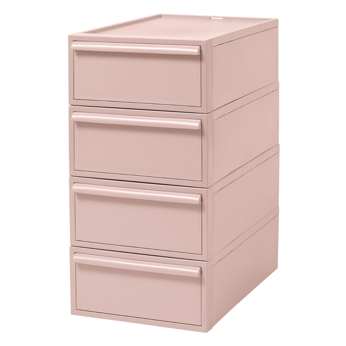 収納ケース ピンク 同色4個組 引き出し S 幅32×奥行52×高さ16.1cm クローゼットシステム （ 収納 クローゼット 衣類収納 収納ボックス 衣装ケース 積み重ね プラスチック 洋服 衣類 ケース おしゃれ 日本製 スタッキング 押入れ ）