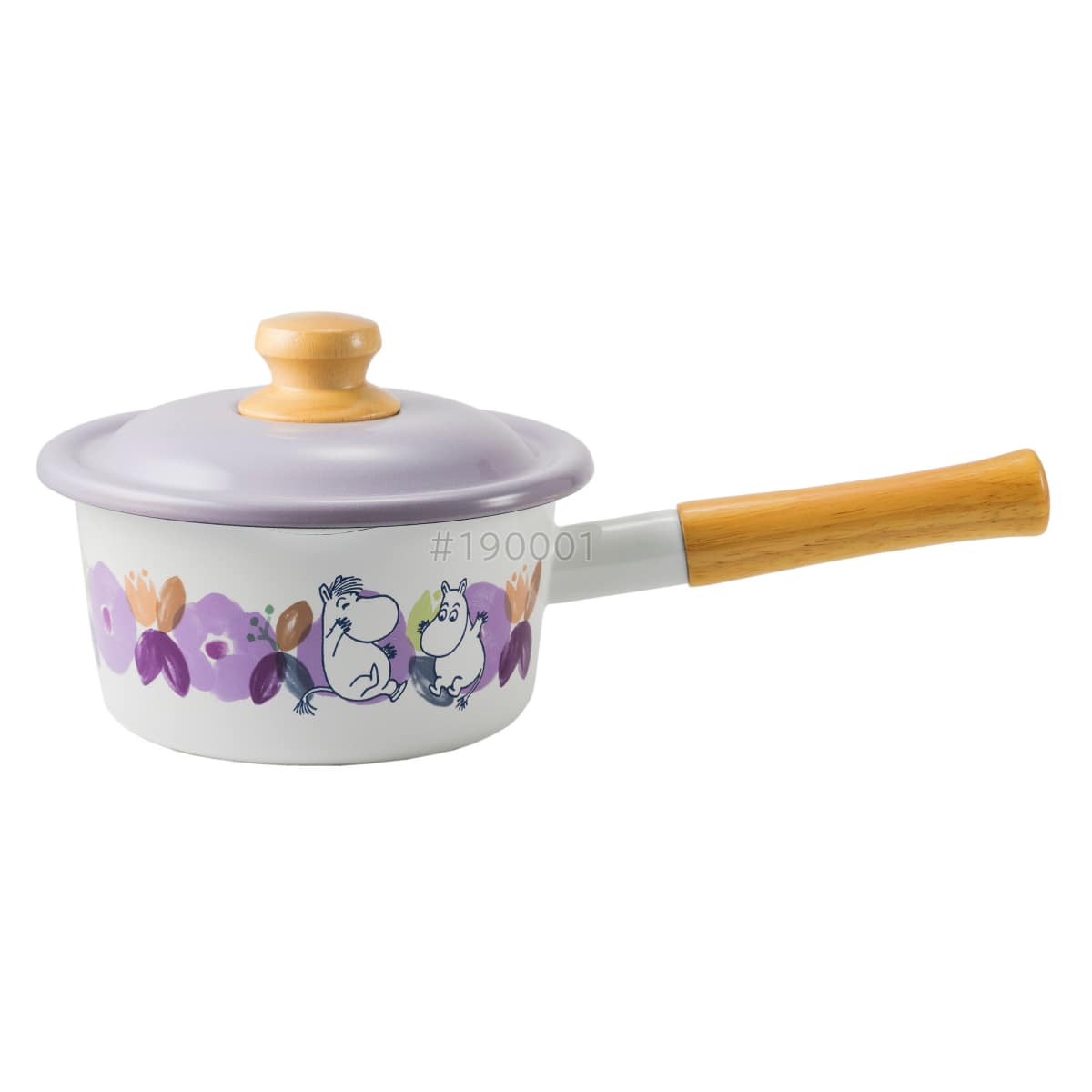 ソースパン 16cm IH対応 ムーミンフラワーガーデン 富士ホーロー 片手鍋 （ Honey Ware ハニーウェア ガス火対応 琺瑯鍋 ホーロー鍋 片手なべ 16センチ 蓋付き ほうろう鍋 注ぎ口 鍋 なべ 調理器具 おしゃれ ）