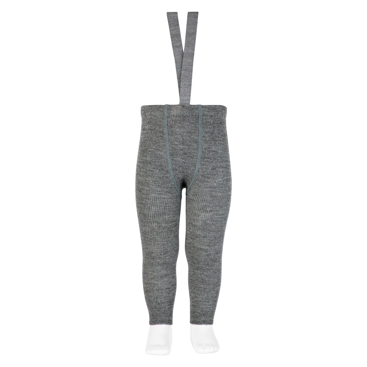 レギンス condor 子供 71～94cm メリノ ウールブレンドレギンス サスペンダー付き （ コンドル ベビータイツ キッズタイツ 子供用タイツ 子供用 出産祝い Merino wool-blend leggings with elastic suspenders ） 【グリスクラーロ 0】