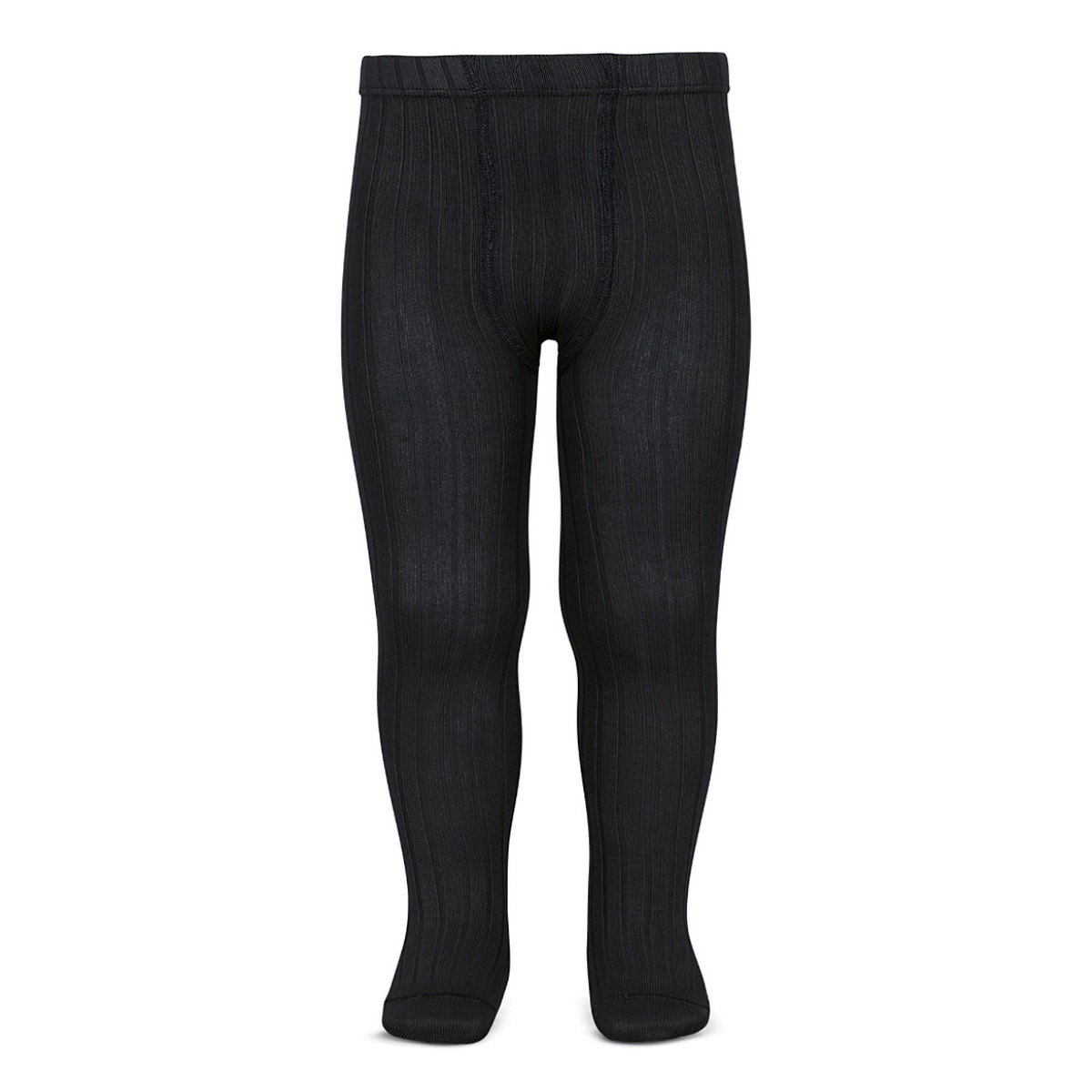 タイツ condor 子供 71～94cm ベーシック リブタイツ カラー1 （ コンドル カラータイツ 子供用タイツ ベーシックタイツ Basic rib tights リブ 丈夫 スペイン製 キッズ 子ども用タイツ 手触り 肌触り 滑らか おしゃれ ） 【ネグロ 2】