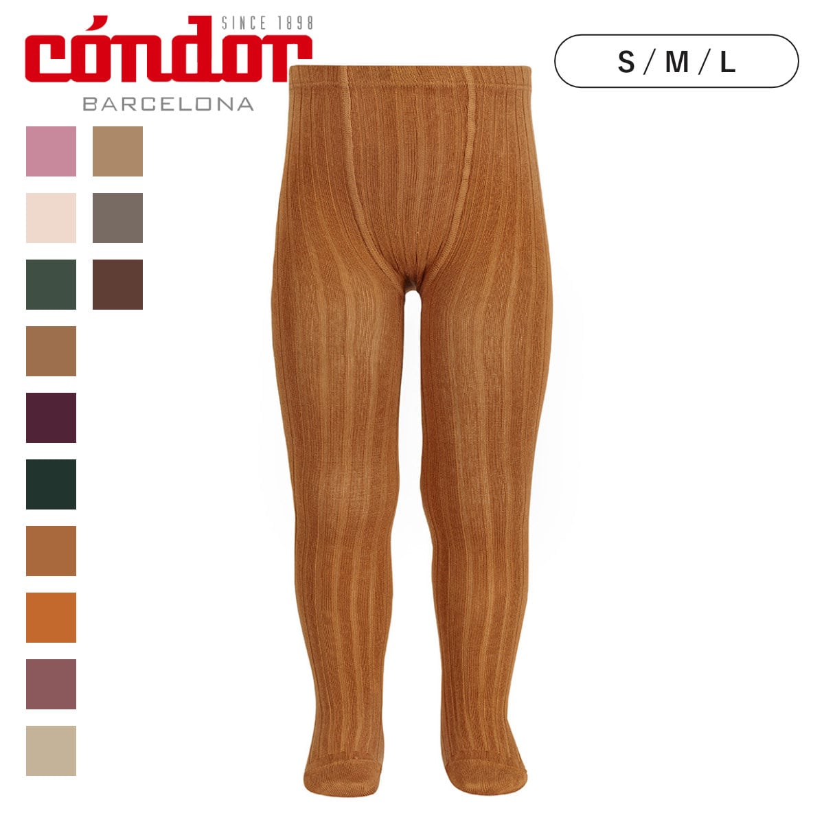 タイツ condor レディース S～L ベーシック リブタイツ カラー3 （ コンドル カラータイツ ベーシックタイツ リブ 女性 大人用 手触り 滑らか 伸縮性 丈夫 おしゃれ ギフト ） 【ブルデオス 12】