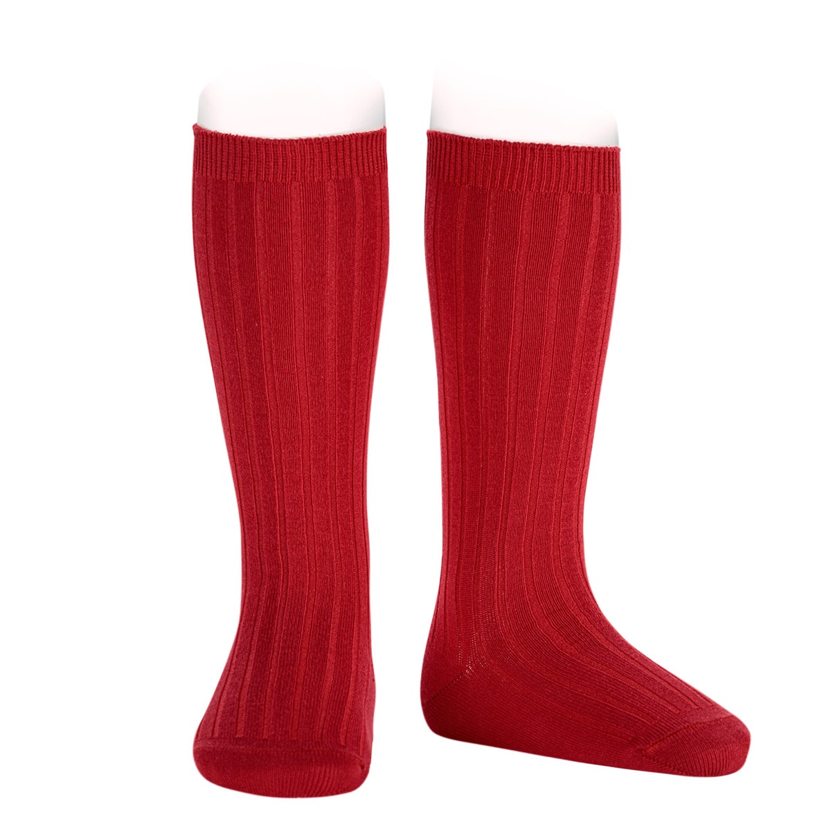 靴下 condor コンドル 14.5cm～24.5cm ベーシック リブ ニーハイソックス カラー1 （ ソックス 子ども用靴下 子供 くつ下 くつした キッズ ジュニア ハイソックス 丈夫 手触り 肌触り 滑らか スペイン製 おしゃれ ） 【レッドベルベット 4】