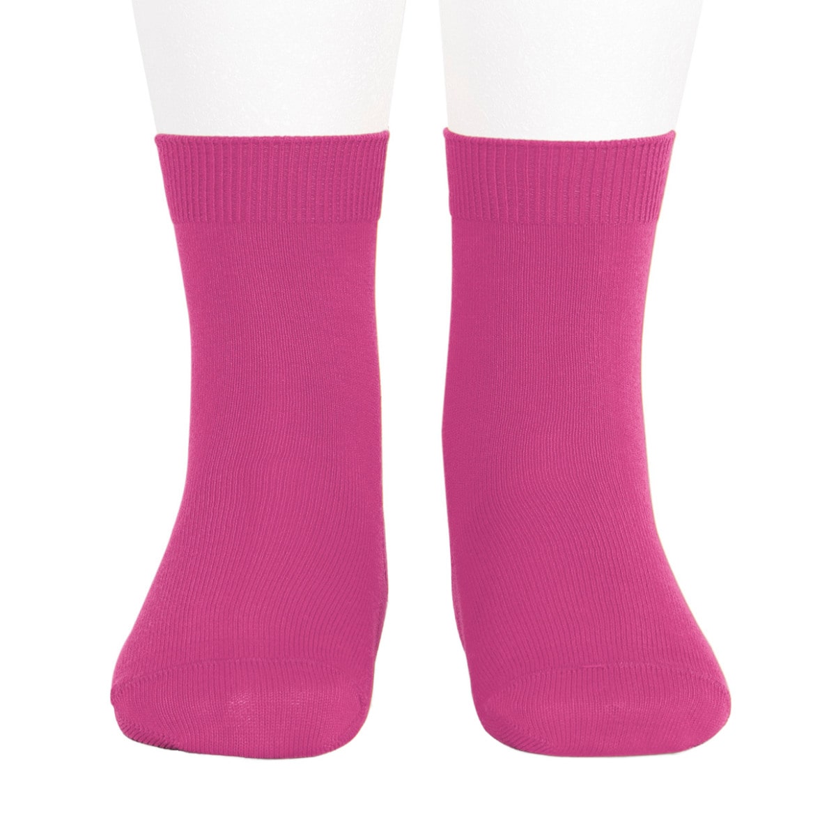 靴下 condor 24.5cm～25.5cm レディース プレーン ショートソックス カラー2 （ コンドル ソックス くつ下 コットン 丈夫 くつした 無地 ステッチ スペイン製 手触り 滑らか 女性 24.5 25 25.5 cm ） 【ブーゲンビリア】