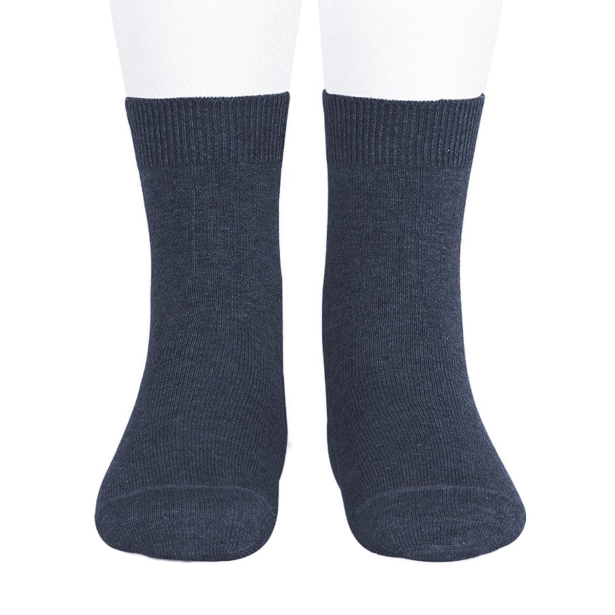 靴下 condor 24.5cm～25.5cm レディース プレーン ショートソックス カラー2 （ コンドル ソックス くつ下 コットン 丈夫 くつした 無地 ステッチ スペイン製 手触り 滑らか 女性 24.5 25 25.5 cm ） 【カーボン】