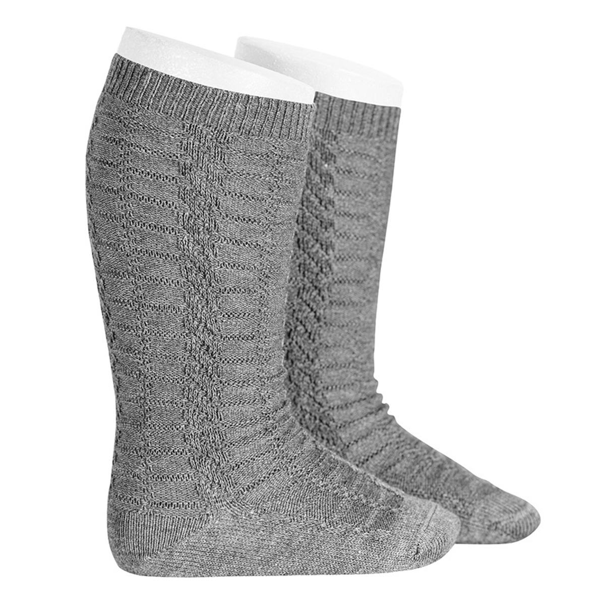 靴下 condor 子供 6ヶ月～2歳 ブレイデッド ニーソックス （ コンドル ベビー用靴下 子ども用靴下 キッズ ソックス くつ下 Braided kneesocks ニーソックス ニーハイソックス ハイソックス 出産祝い ギフト プレゼント ） 【グリスクラーロ 2】