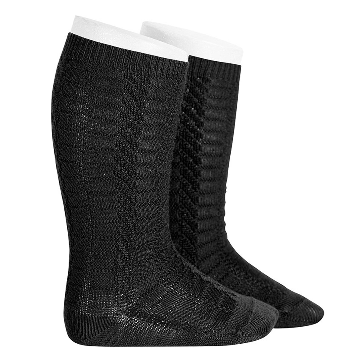 靴下 condor 子供 6ヶ月～2歳 ブレイデッド ニーソックス （ コンドル ベビー用靴下 子ども用靴下 キッズ ソックス くつ下 Braided kneesocks ニーソックス ニーハイソックス ハイソックス 出産祝い ギフト プレゼント ） 【ネグロ 2】