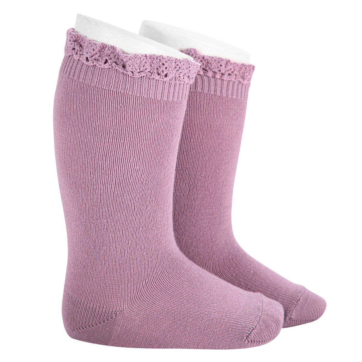 靴下 condor 子供 6ヶ月～2歳 レース付き ニーソックス （ コンドル 子ども用靴下 ベビー ソックス くつ下 くつした Knee socks with lace edging cuff フリル ニーハイソックス ハイソックス 丈夫 ベビー用 ） 【タマリスコ 2】