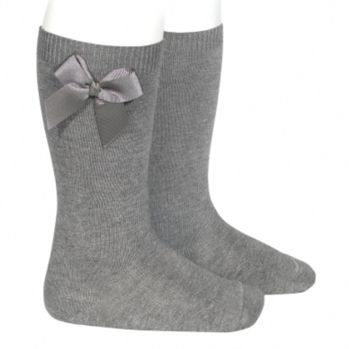 靴下 condor 子供 3歳～10歳 グログランリボン付き ニーソックス （ コンドル 子ども用靴下 キッズ ソックス くつ下 くつした Knee socks with grosgrain bow ニーハイソックス ハイソックス 丈夫 子ども用 ギフト プレゼント ） 【グリスクラーロ 8】