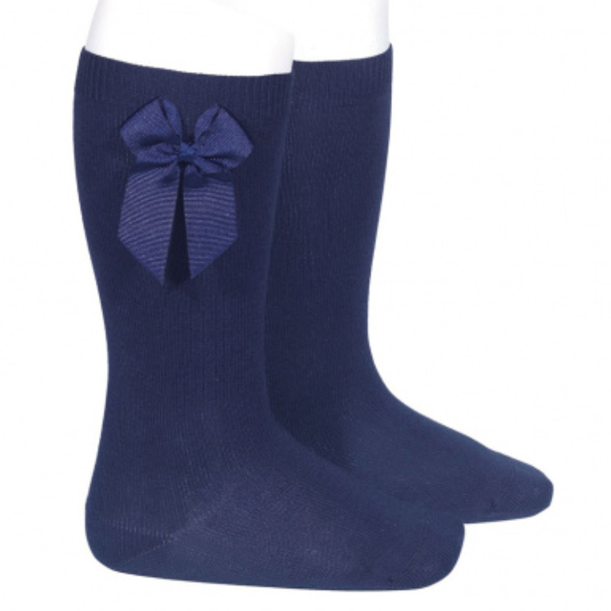 靴下 condor 子供 3歳～10歳 グログランリボン付き ニーソックス （ コンドル 子ども用靴下 キッズ ソックス くつ下 くつした Knee socks with grosgrain bow ニーハイソックス ハイソックス 丈夫 子ども用 ギフト プレゼント ） 【マリーノ 4】