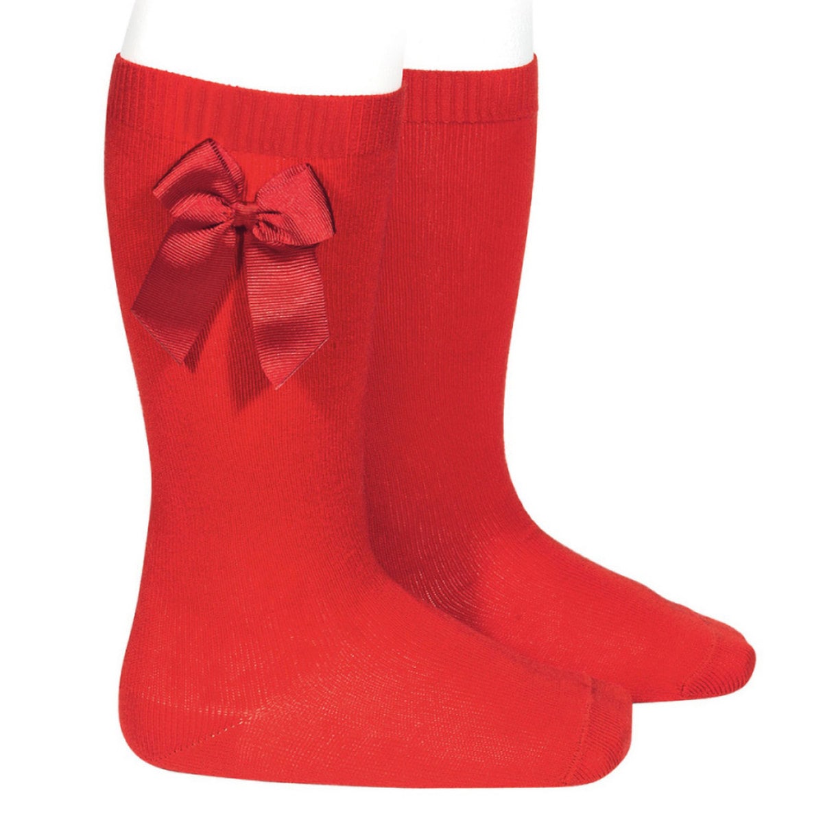 靴下 condor 子供 3歳～10歳 グログランリボン付き ニーソックス （ コンドル 子ども用靴下 キッズ ソックス くつ下 くつした Knee socks with grosgrain bow ニーハイソックス ハイソックス 丈夫 子ども用 ギフト プレゼント ） 【ロホ 6】