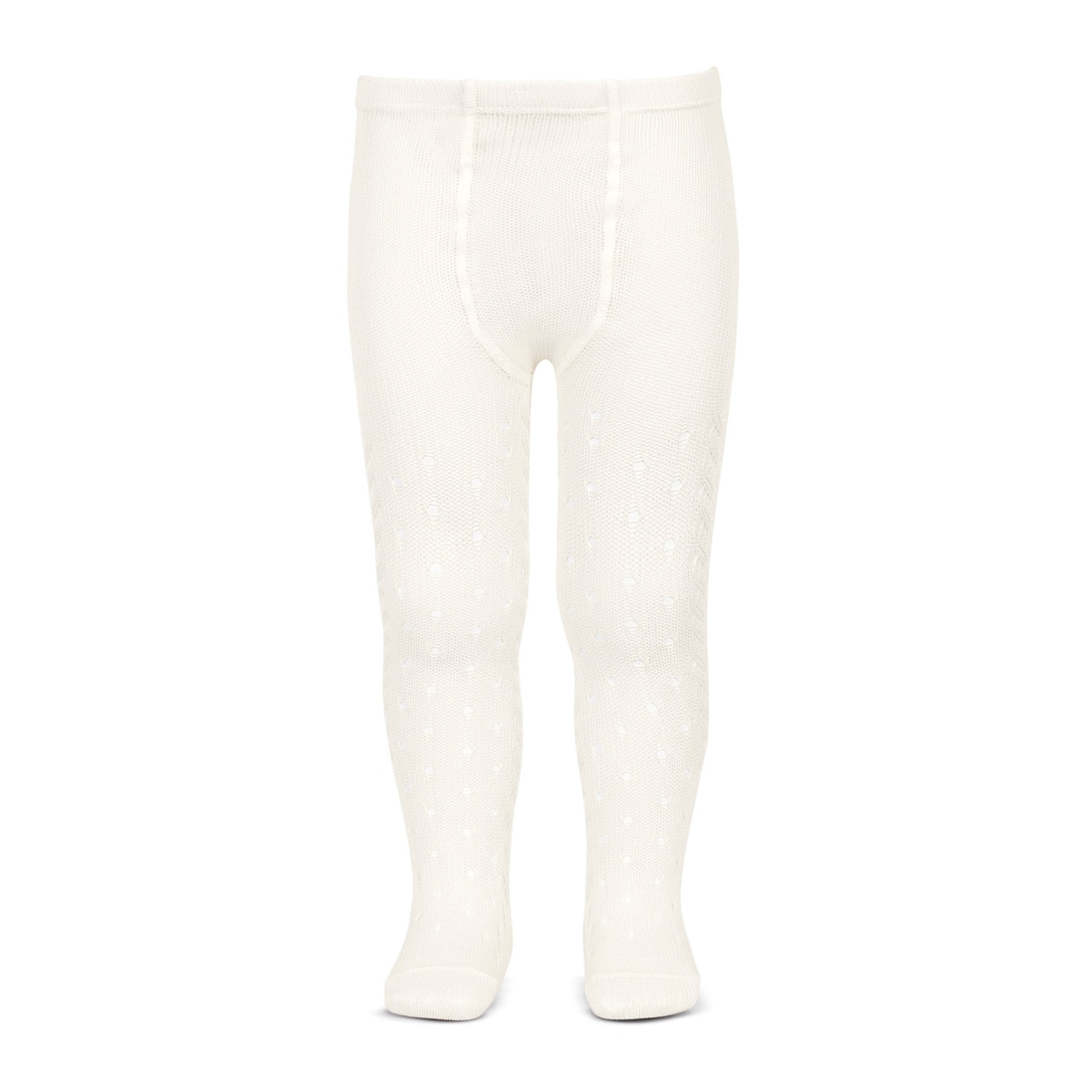 タイツ condor 6ヶ月～2歳 パール オープンワークタイツ フロントドット サイドスパイク （ コンドル ベビータイツ キッズタイツ 子供用タイツ 出産祝い Perle openwork tights with front dots side spikes ベビー キッズ ） 【カバ 2】