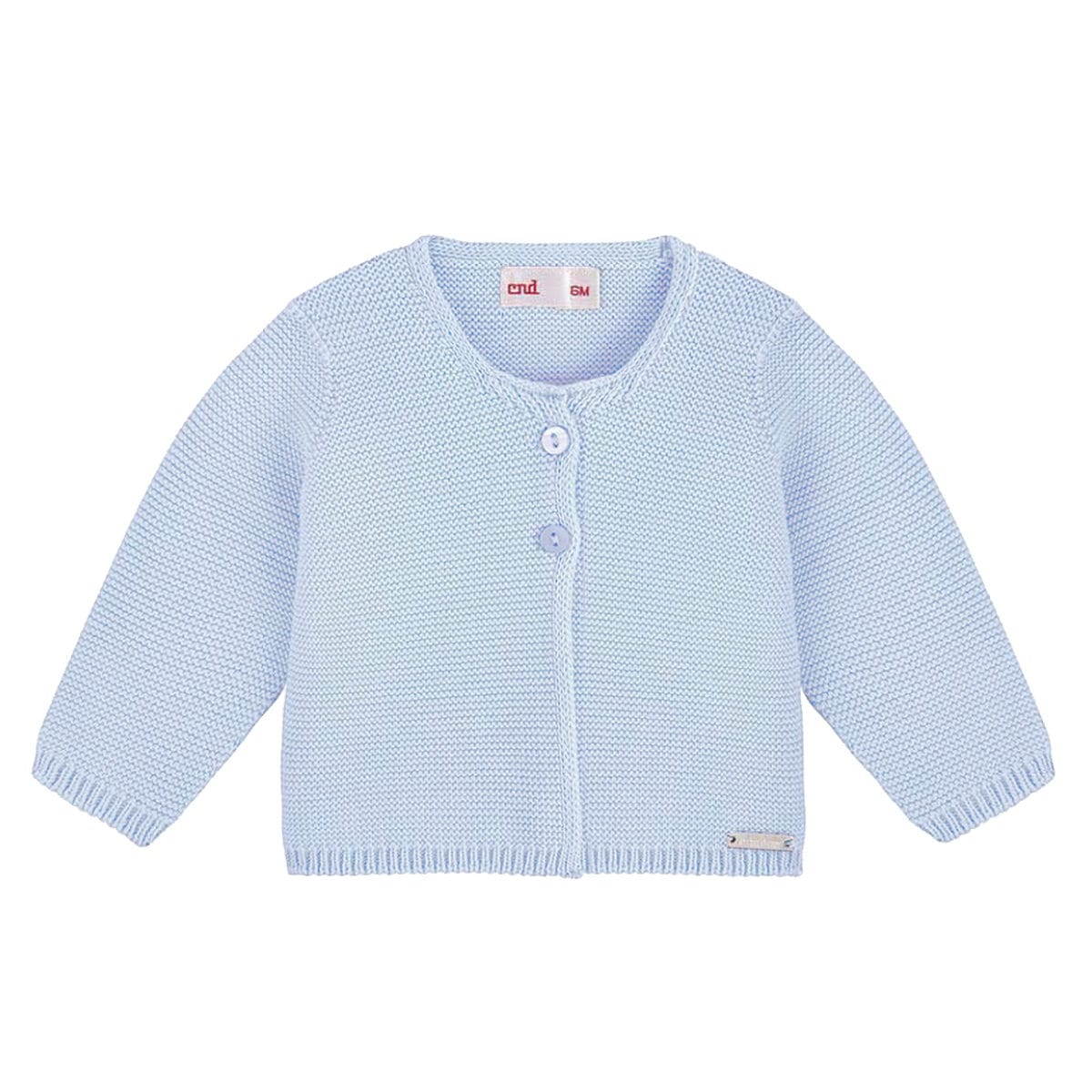 カーディガン condor 子供 0ヶ月～3歳 ガーターステッチカーディガン （ コンドル ニットカーディガン トップス 羽織 長袖 ベビー キッズ 子供服 綿 コットン ガーター編み ニットウェア 上着 ベビー服 出産祝い ） 【アスールベベ 12m】