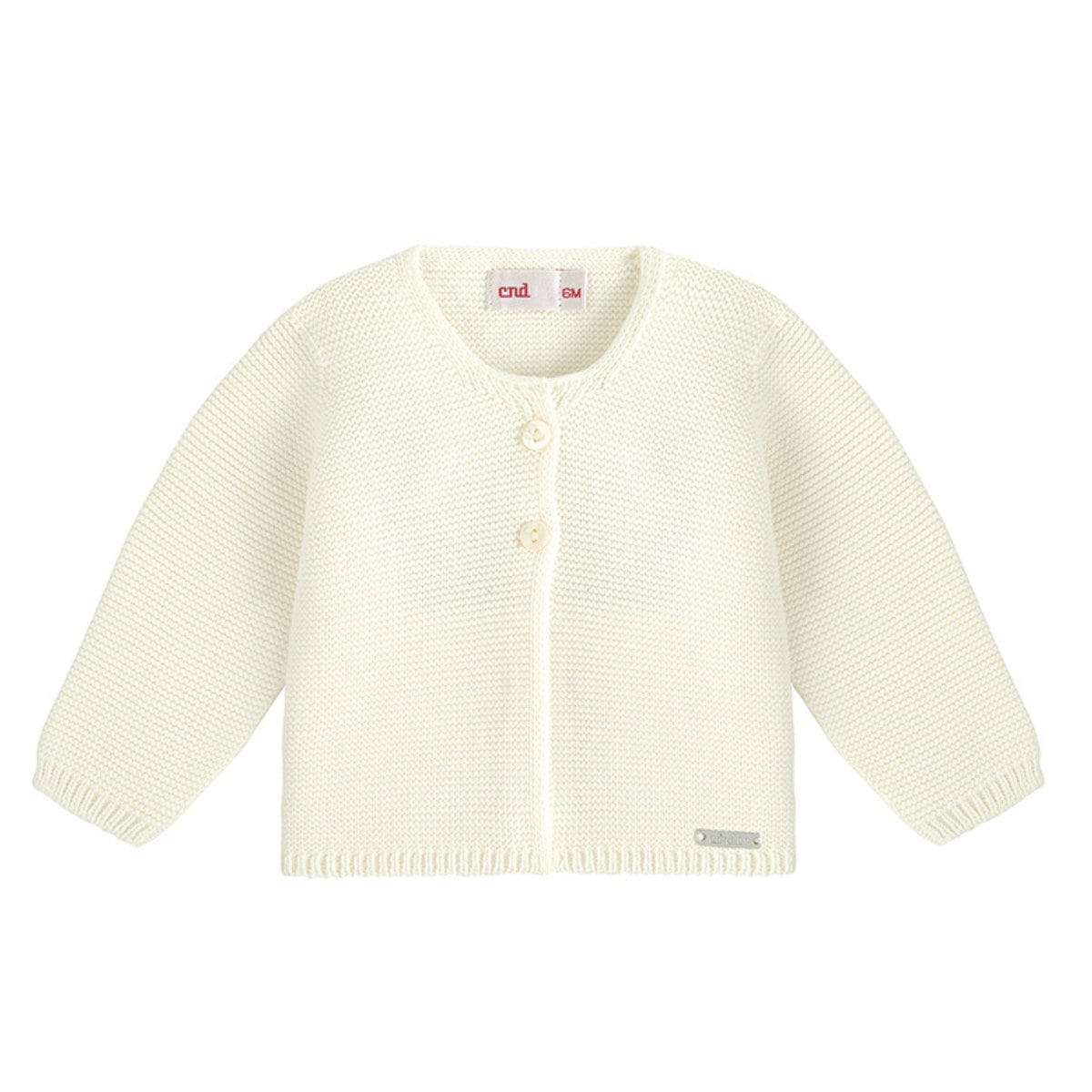 カーディガン condor 子供 0ヶ月～3歳 ガーターステッチカーディガン （ コンドル ニットカーディガン トップス 羽織 長袖 ベビー キッズ 子供服 綿 コットン ガーター編み ニットウェア 上着 ベビー服 出産祝い ） 【カバ 12m】